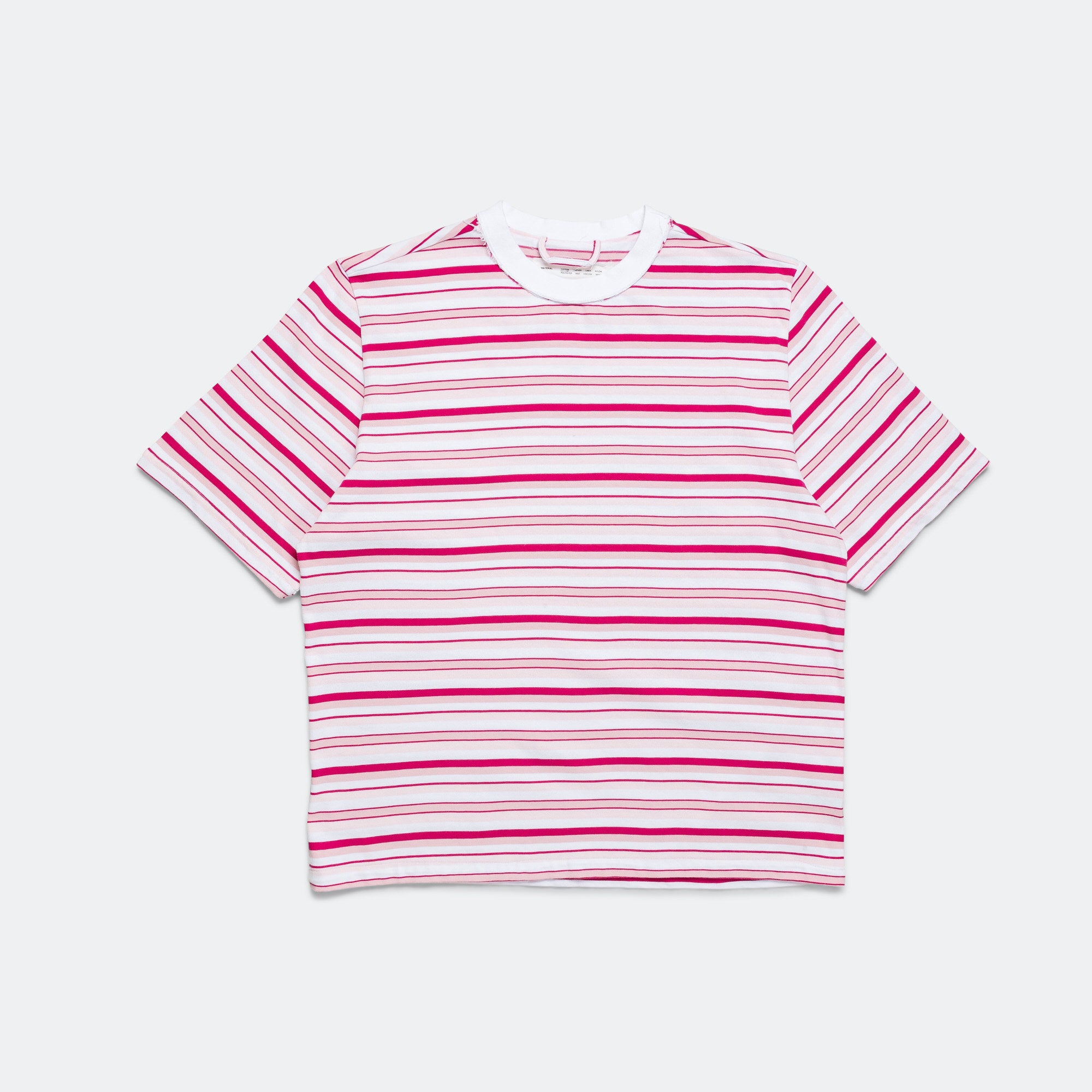 トップス CAMIEL FORTGENS BIG TEE HEAVY JERSEY Big Tee - Heavy Jersey Pink Stripes | UP THERE
