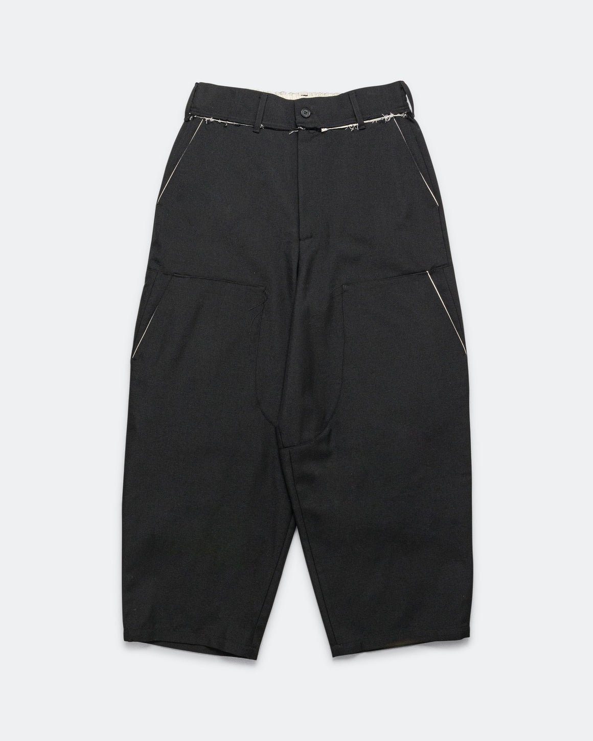 Camiel Fortgens - Double Pants - Black Poly/Wool Twill - UP THERE