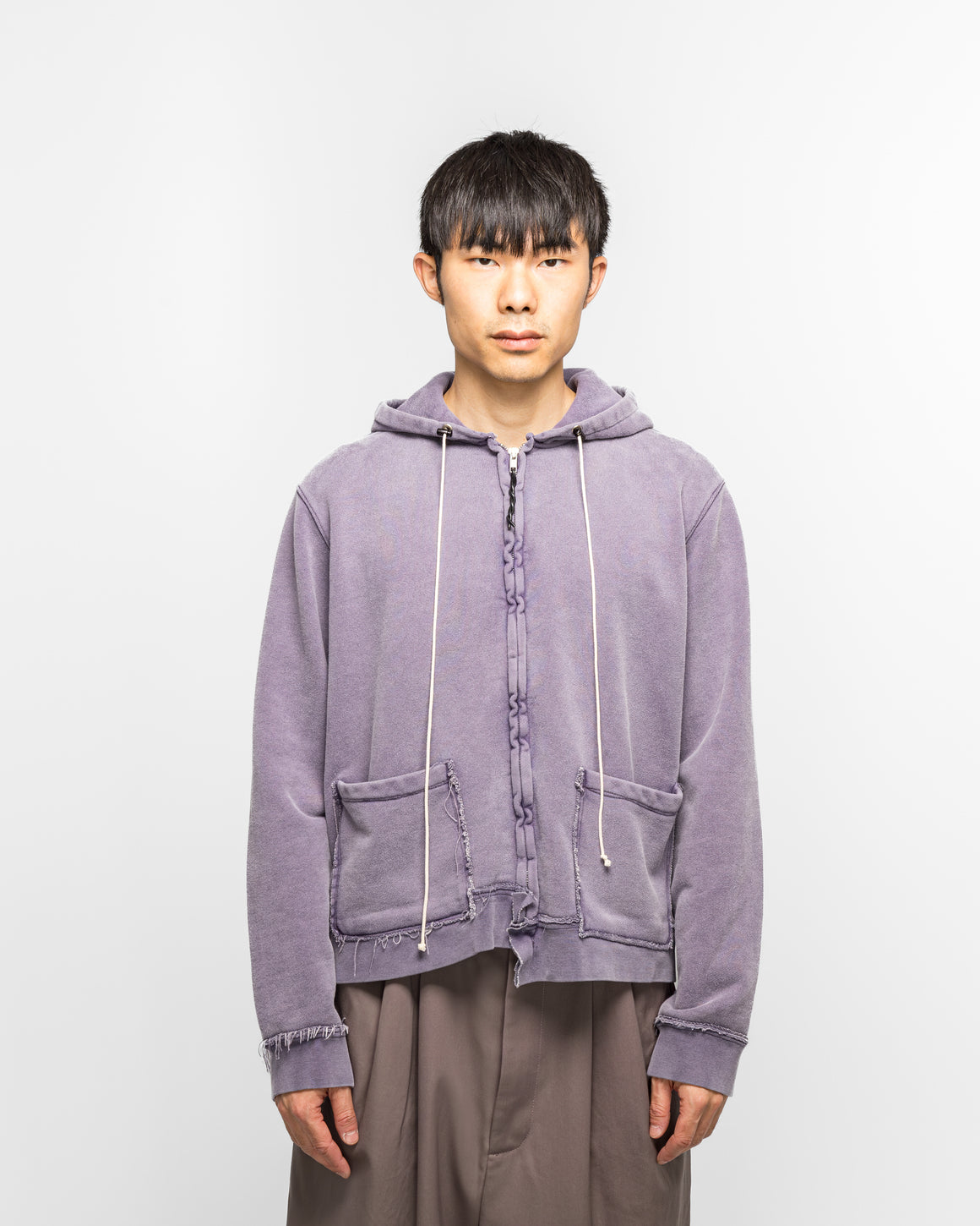 Camiel Fortgens - Fitted Zip Hoodie - Dark Purple - UP THERE