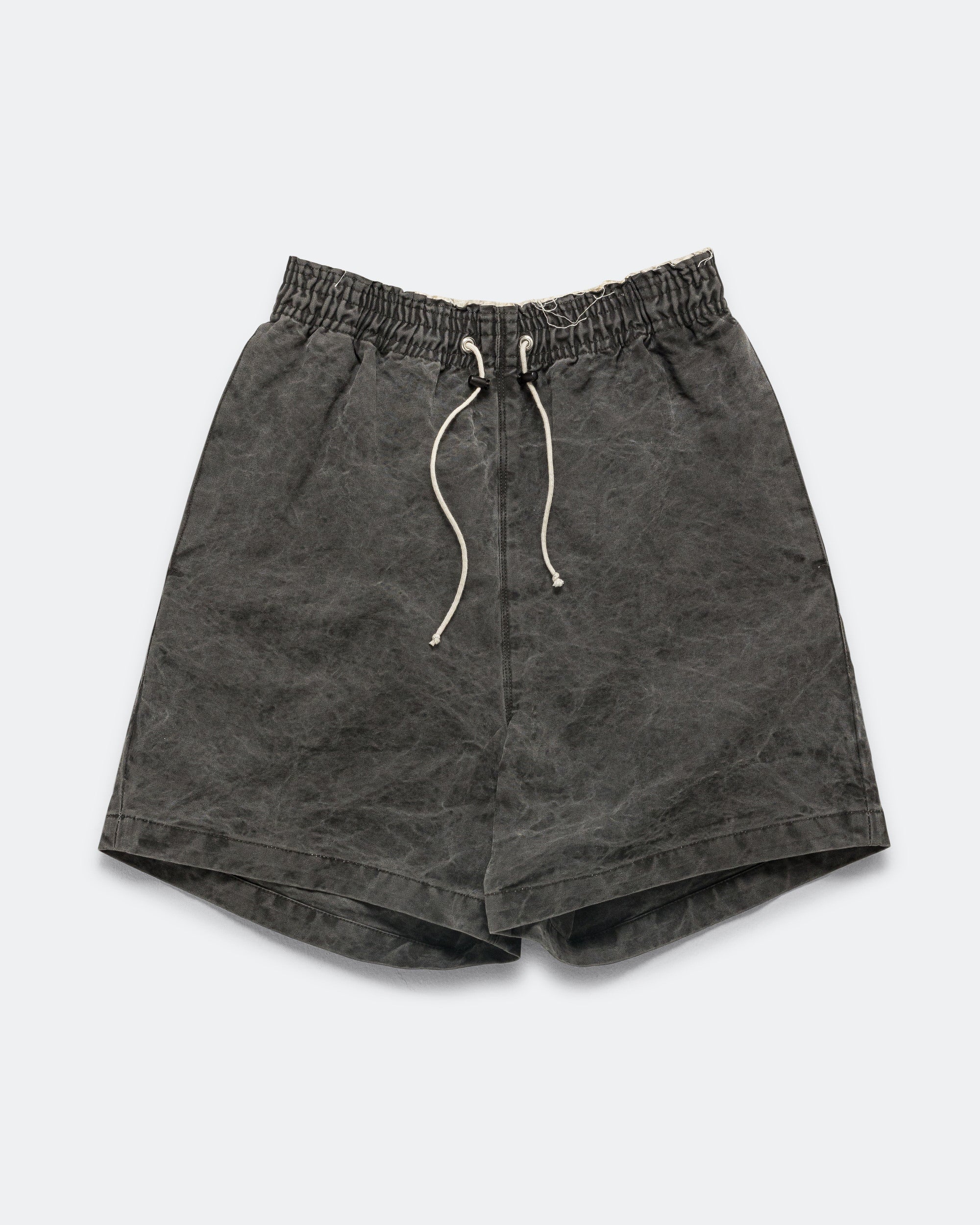 Camiel Fortgens - Knee Shorts Washed Canvas - Black Vintage Wash
