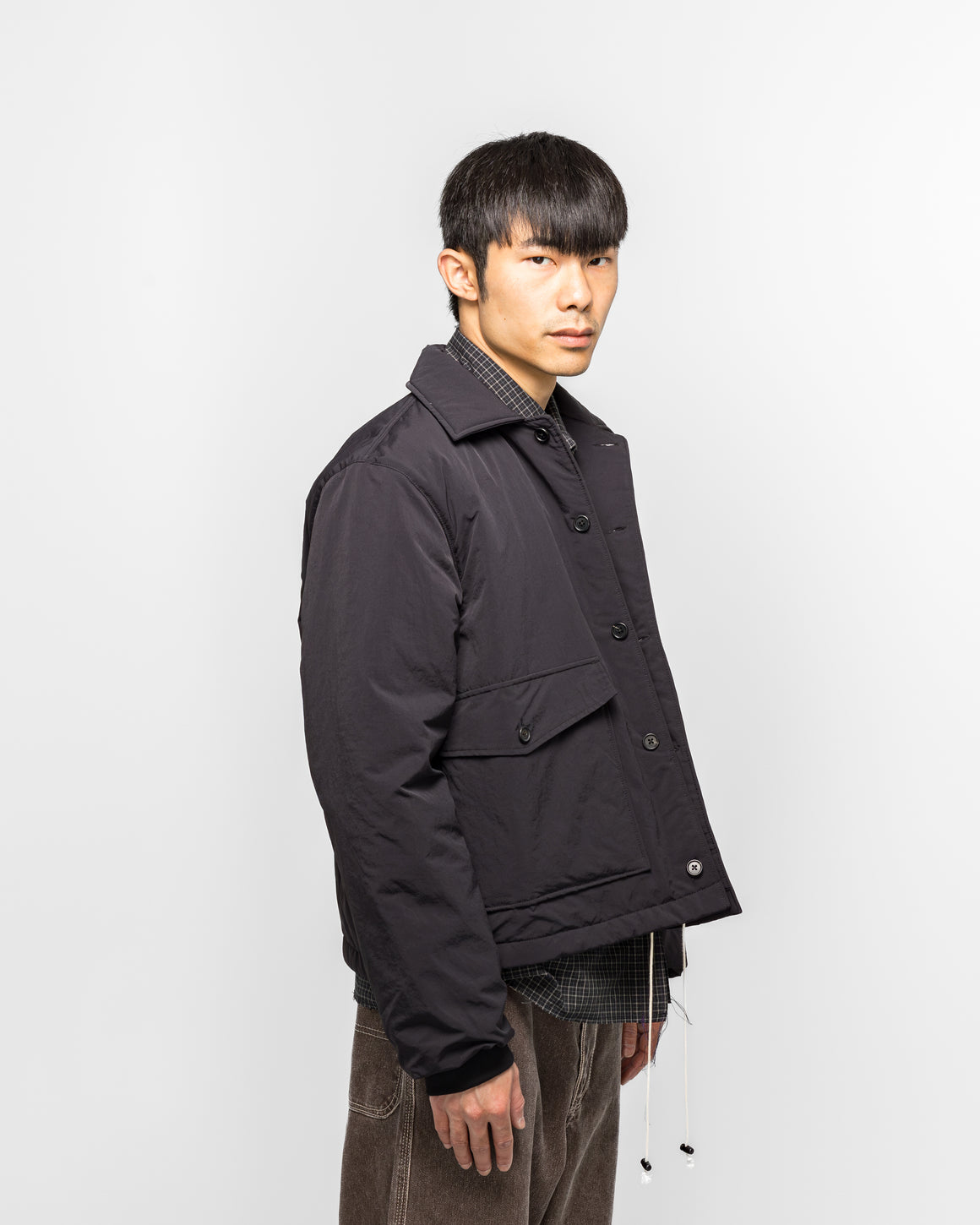 Camiel Fortgens - Puffed Simple Jacket - Black WR Nylon - UP THERE