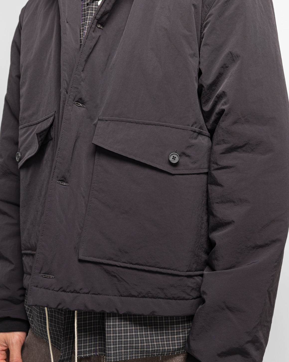 Camiel Fortgens - Puffed Simple Jacket - Black WR Nylon - UP THERE