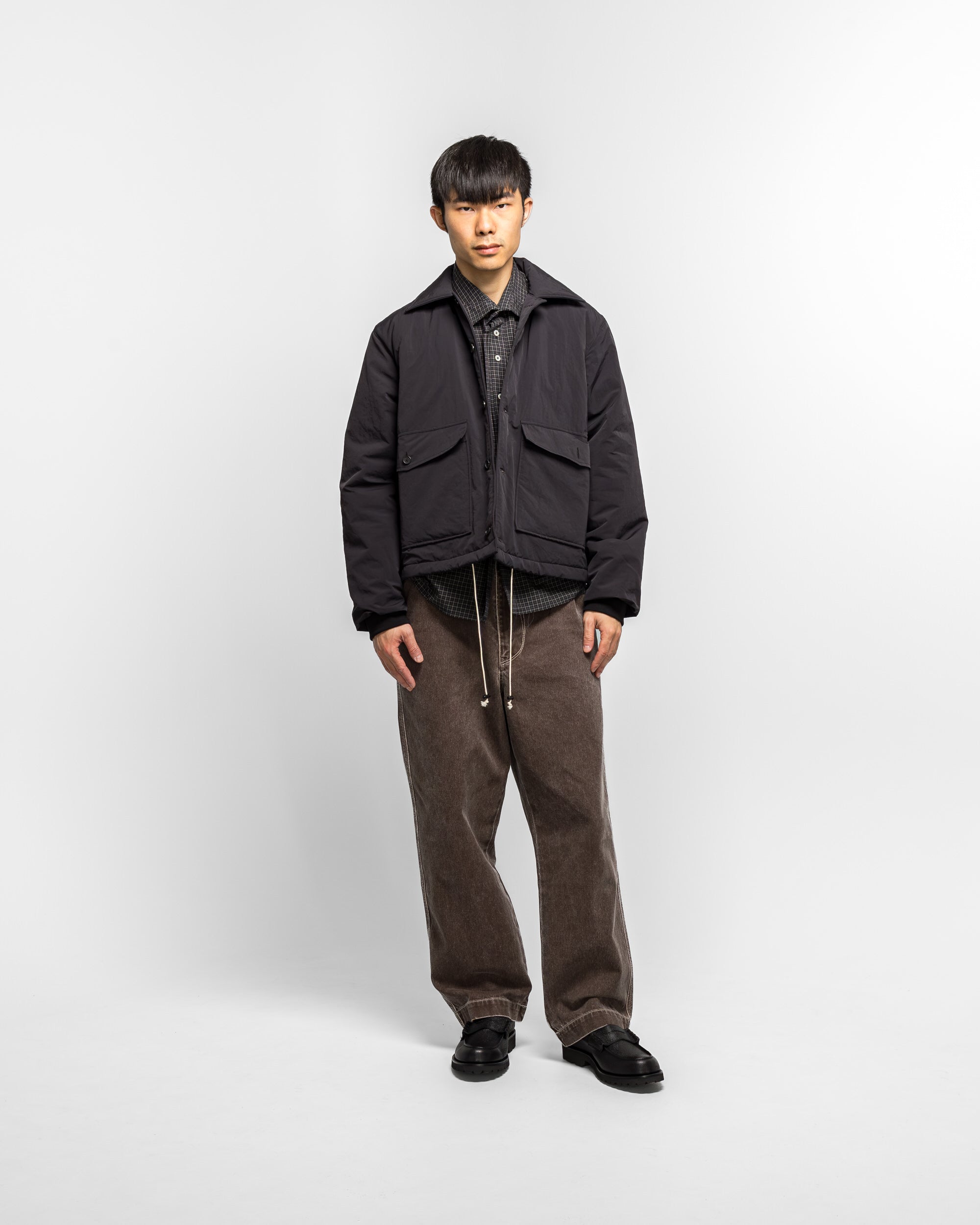 Camiel Fortgens - Puffed Simple Jacket - Black WR Nylon | UP THERE
