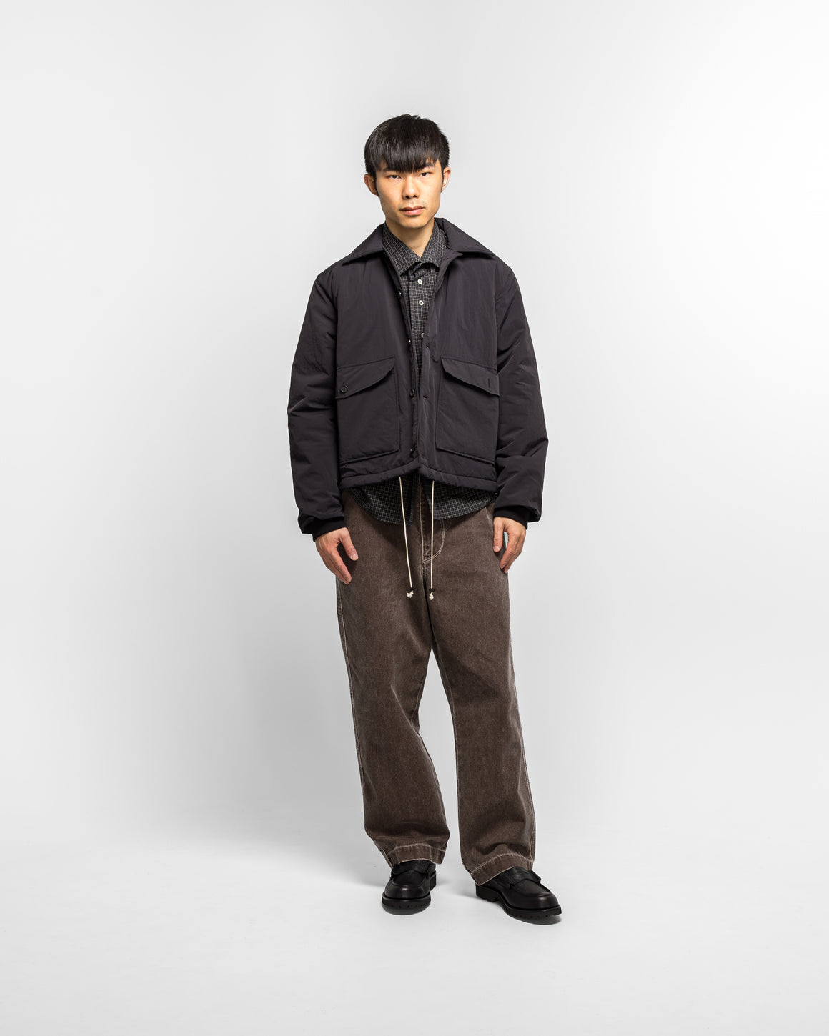 Camiel Fortgens - Puffed Simple Jacket - Black WR Nylon - UP THERE