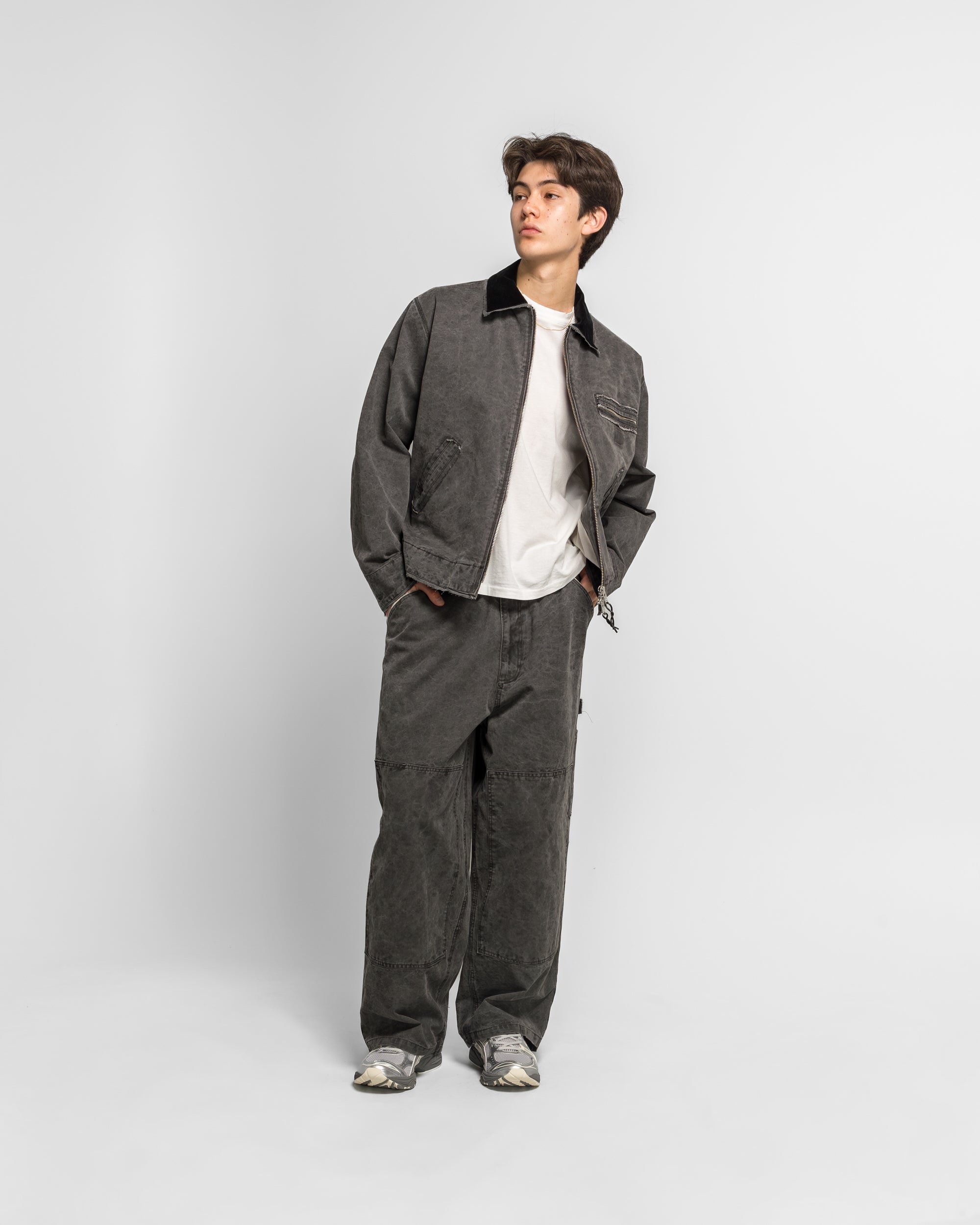 Camiel Fortgens - Worker Jacket - Black Vintage Wash | UP THERE