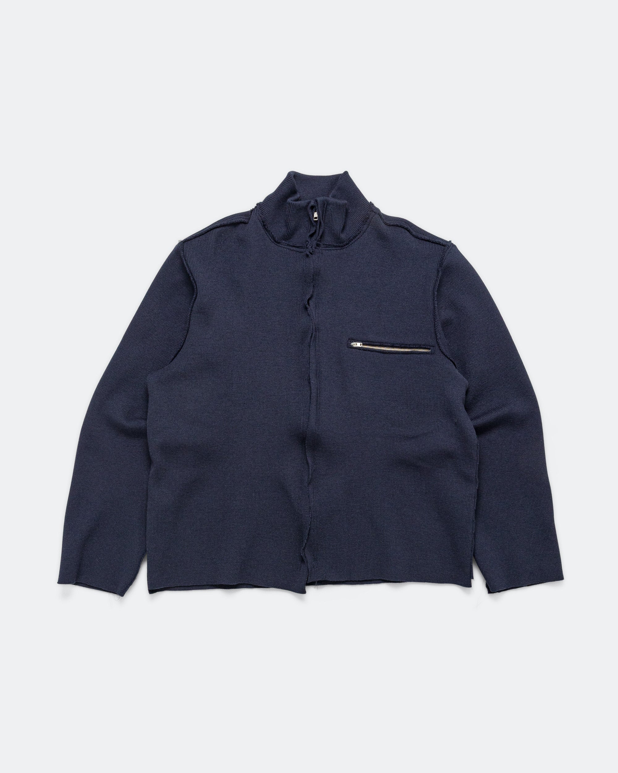 Camiel Fortgens - Zip-Up Knit - Navy | UP THERE