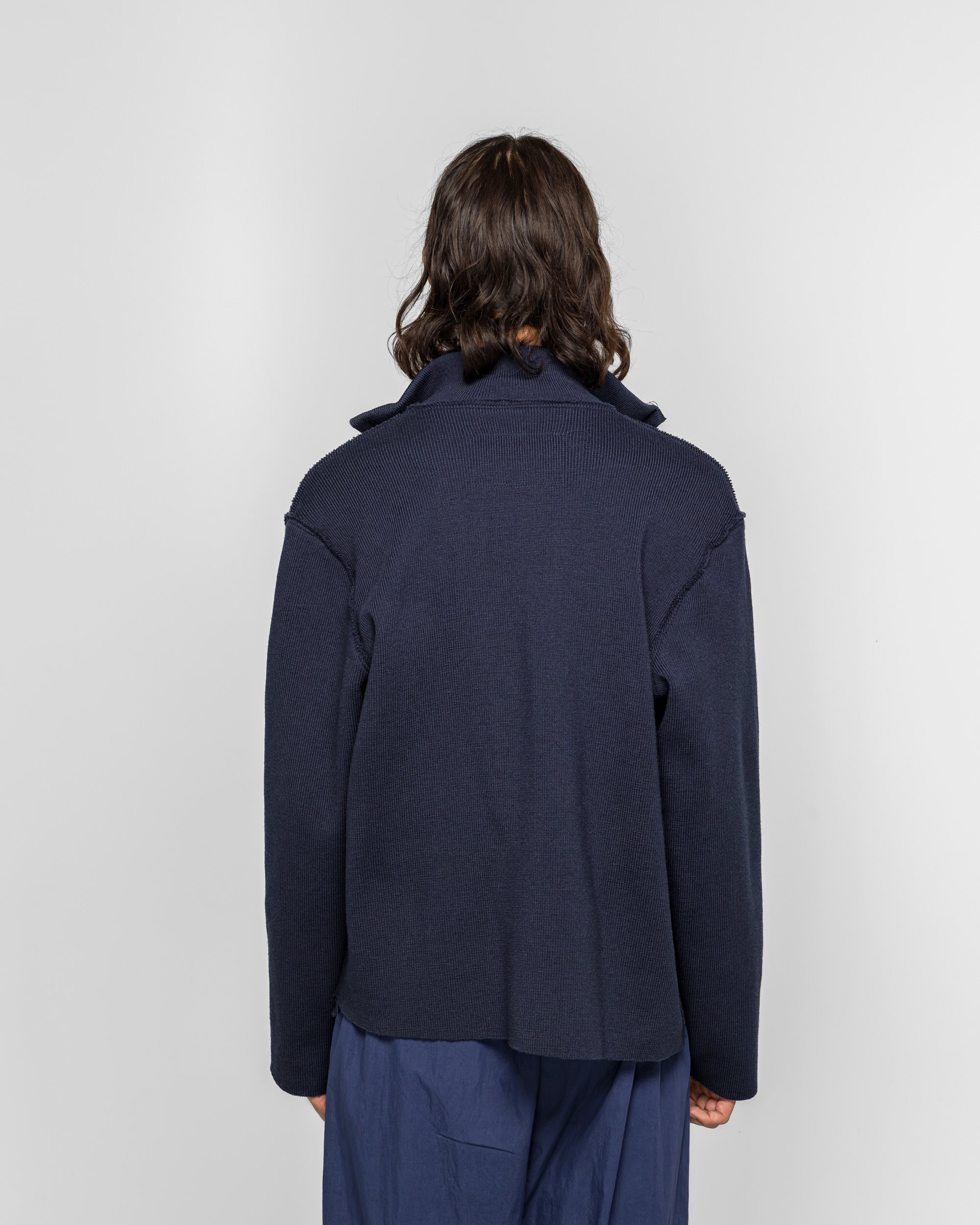 Camiel Fortgens - Zip-Up Knit - Navy | UP THERE
