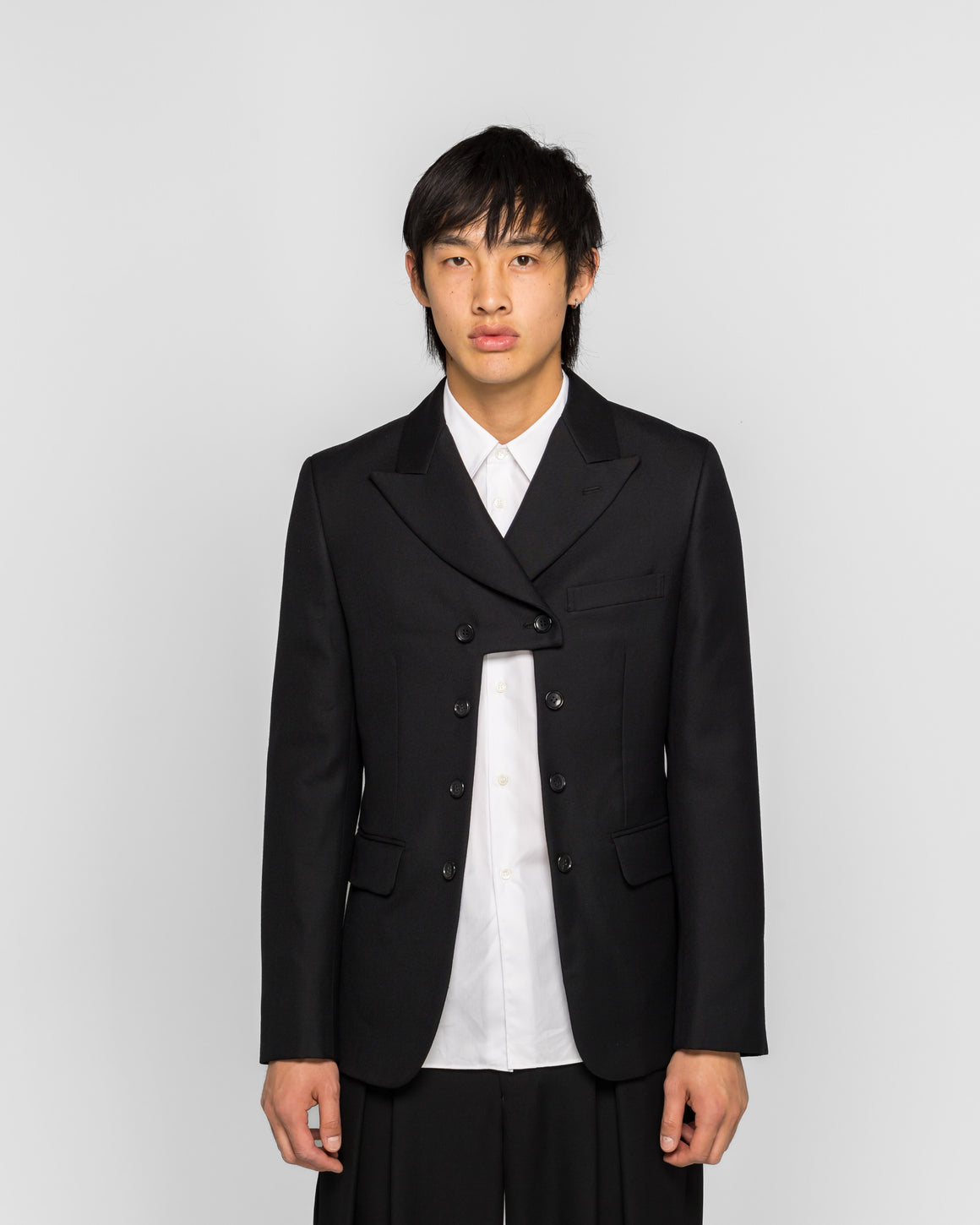 Comme des Garcons Homme Plus - Double-Breasted Tailored Blazer - Black - UP THERE
