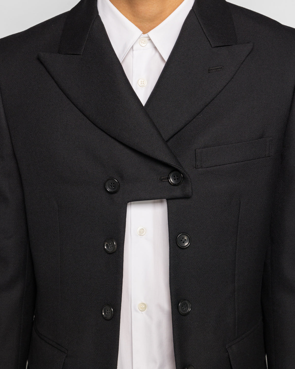 Comme des Garcons Homme Plus - Double-Breasted Tailored Blazer - Black - UP THERE