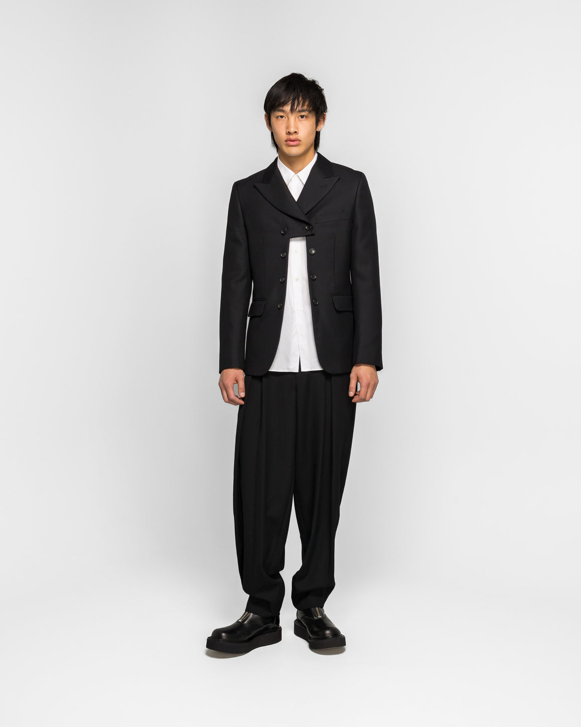 Comme des Garcons Homme Plus - Double-Breasted Tailored Blazer - Black - UP THERE