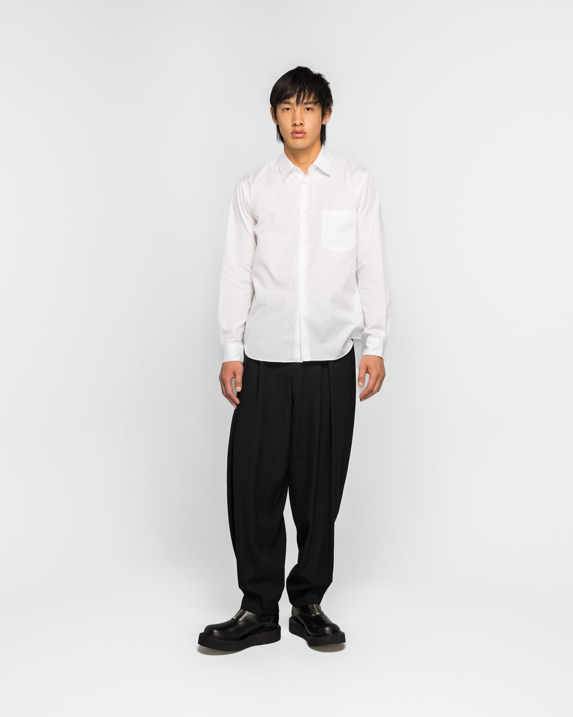 Comme des Garcons Homme Plus - Long-Sleeve Button-Down Shirt - White - UP THERE