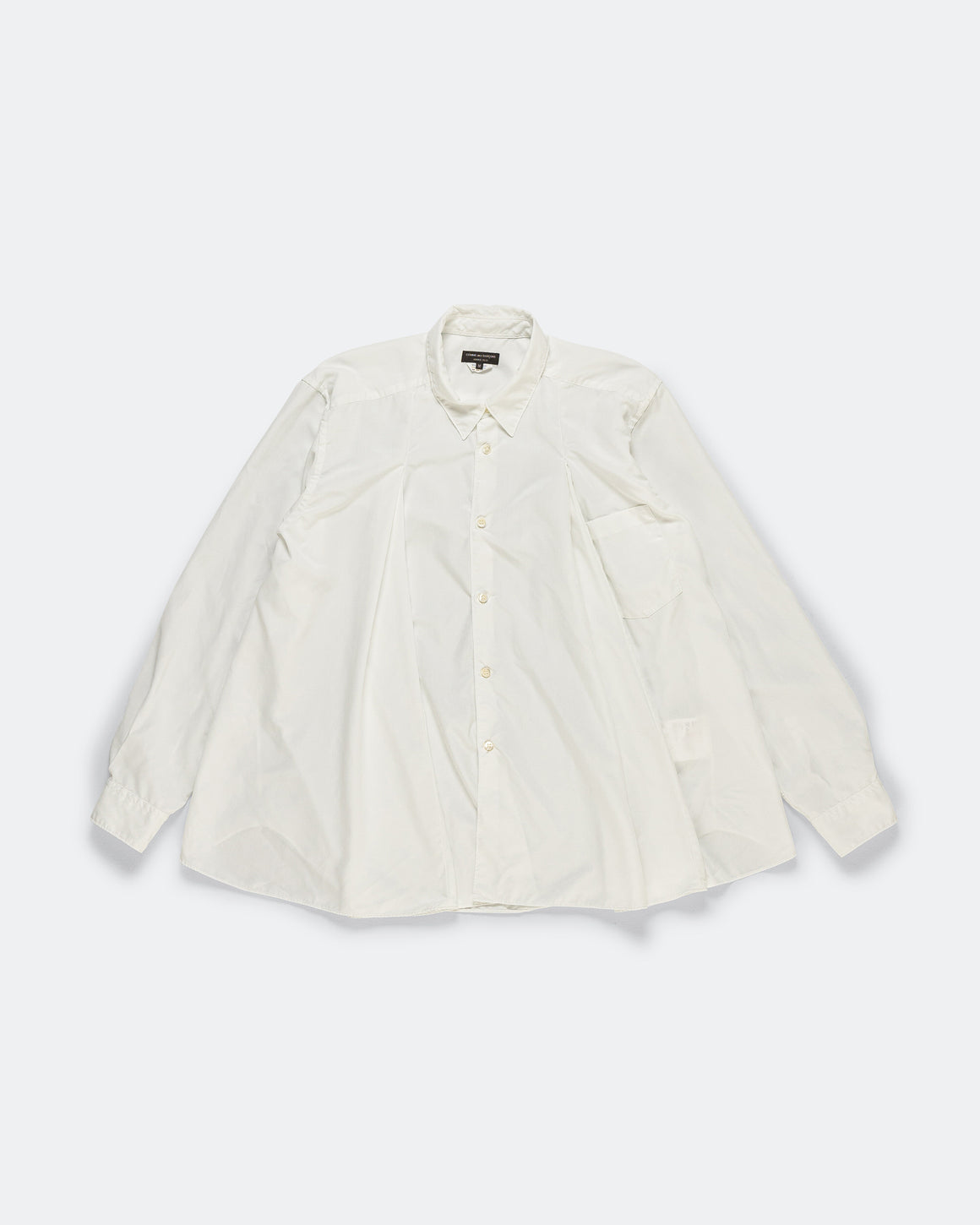Comme des Garcons Homme Plus - Oversized Pleated Shirt - White - UP THERE