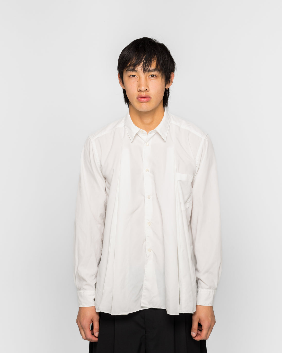 Comme des Garcons Homme Plus - Oversized Pleated Shirt - White - UP THERE