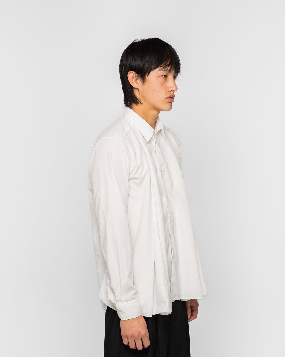 Comme des Garcons Homme Plus - Oversized Pleated Shirt - White - UP THERE