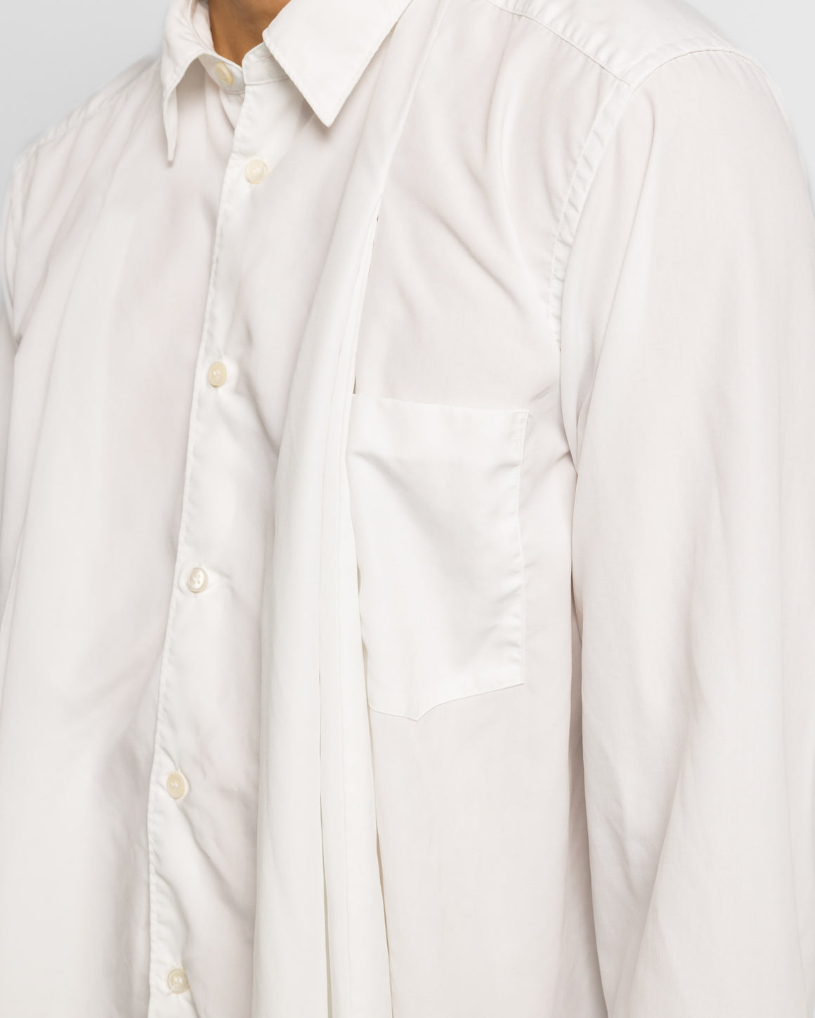 Comme des Garcons Homme Plus - Oversized Pleated Shirt - White - UP THERE