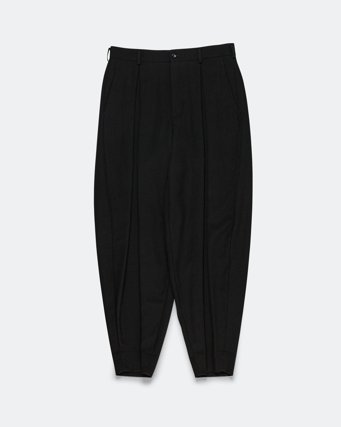 Comme des Garcons Homme Plus - Pleated Tapered Trousers - Black - UP THERE