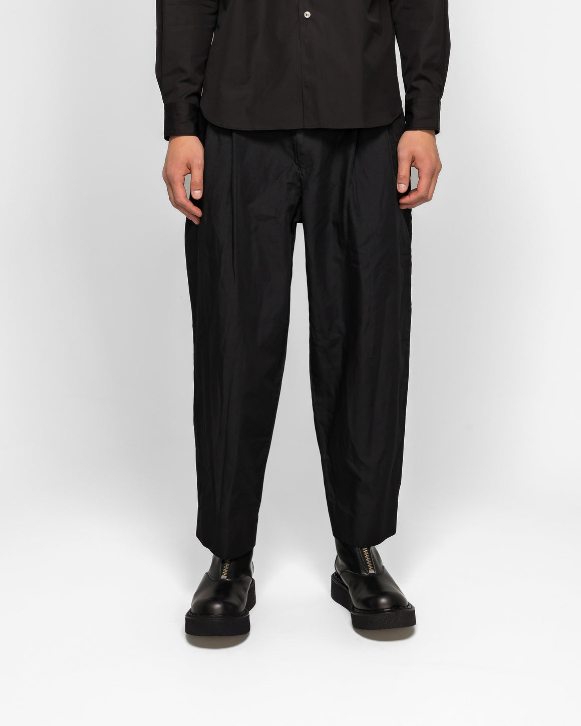Comme des Garcons Homme Plus - Tailored Tapered Trousers - Black - UP THERE