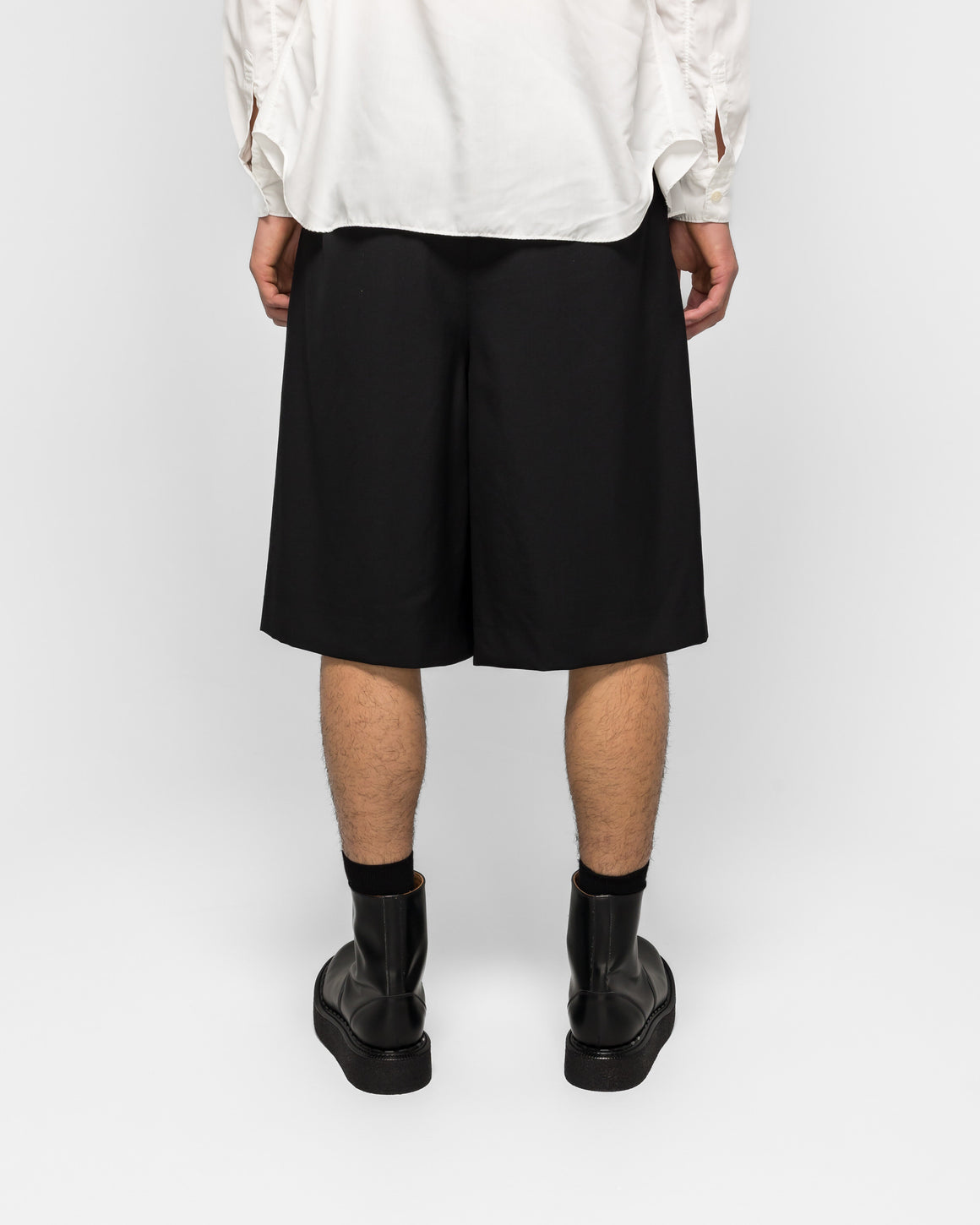 Comme des Garcons Homme Plus - Tailored Two Pleated Shorts - Black - UP THERE