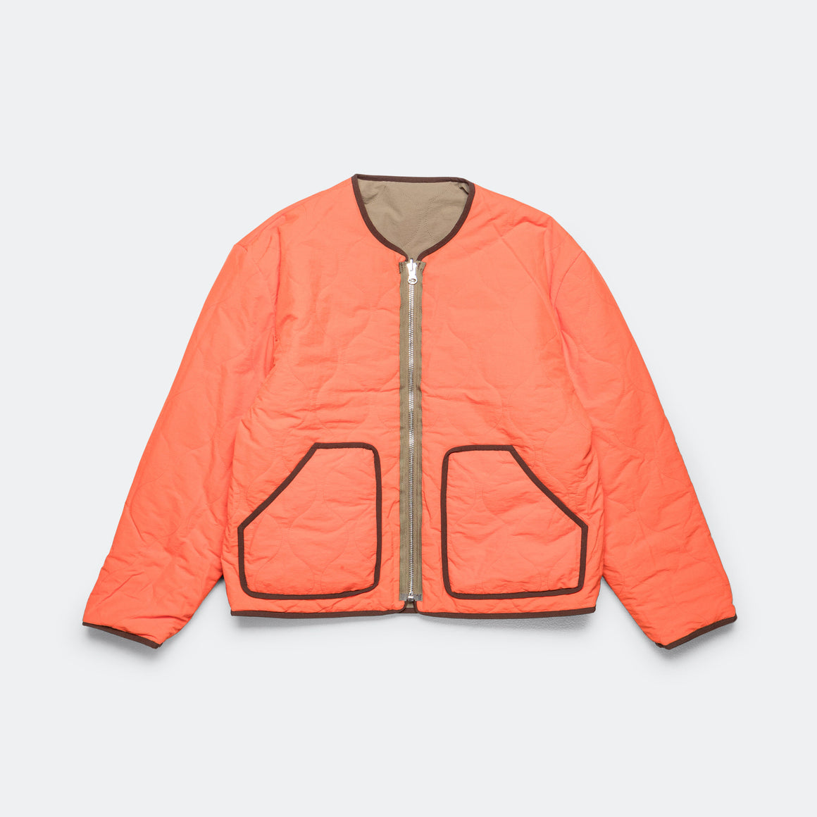 Reversible Liner Jacket - Olive/Orange