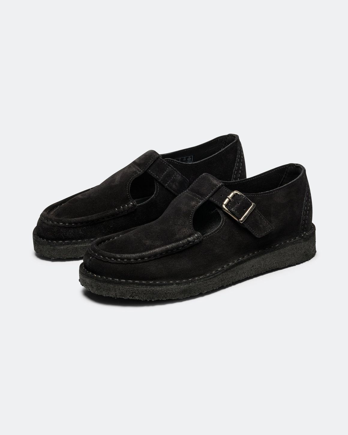 Clarks - Nomad T-Bar - Black Suede - UP THERE