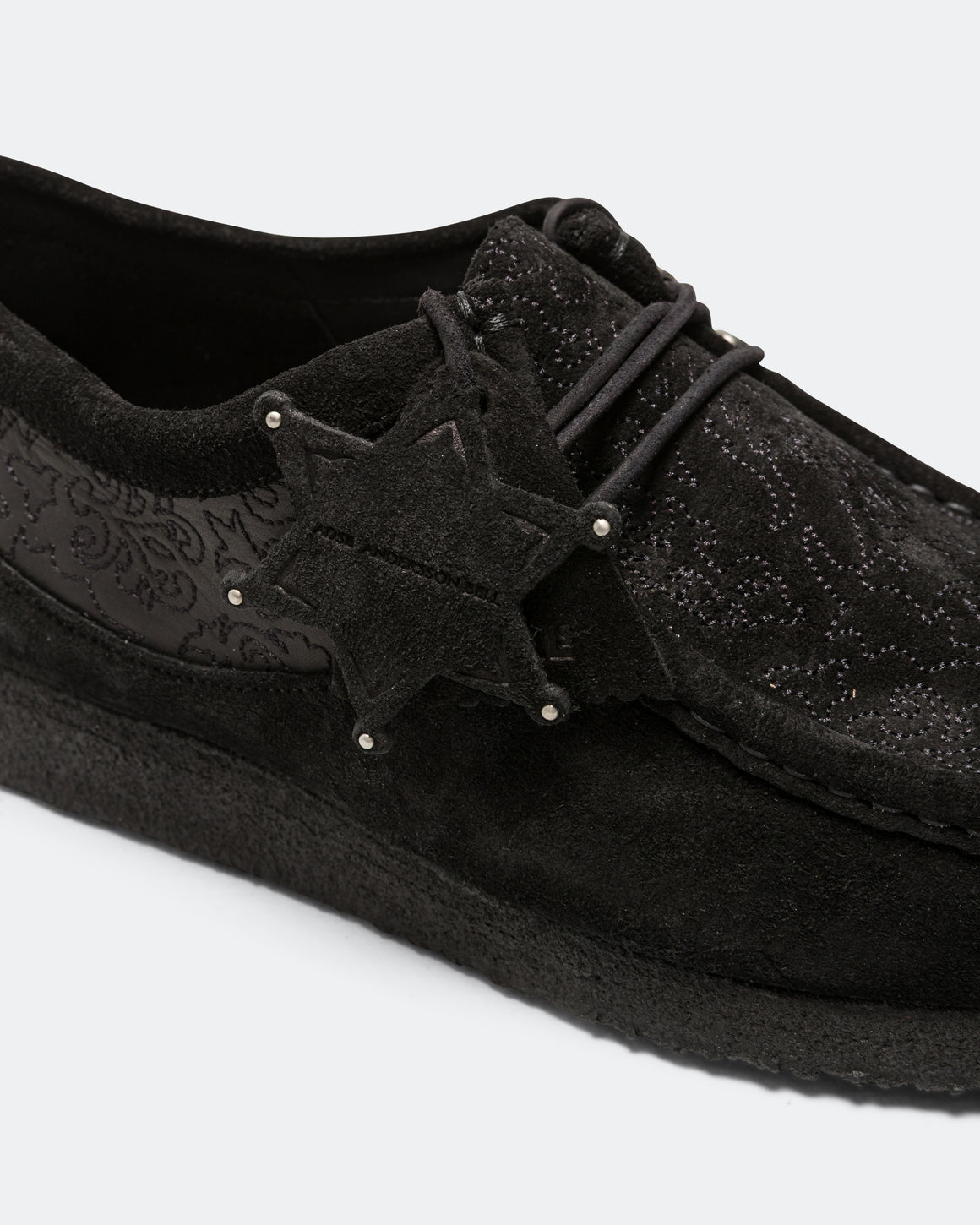 Clarks - Wallabee x Andersson Bell - Black Embroidery - UP THERE