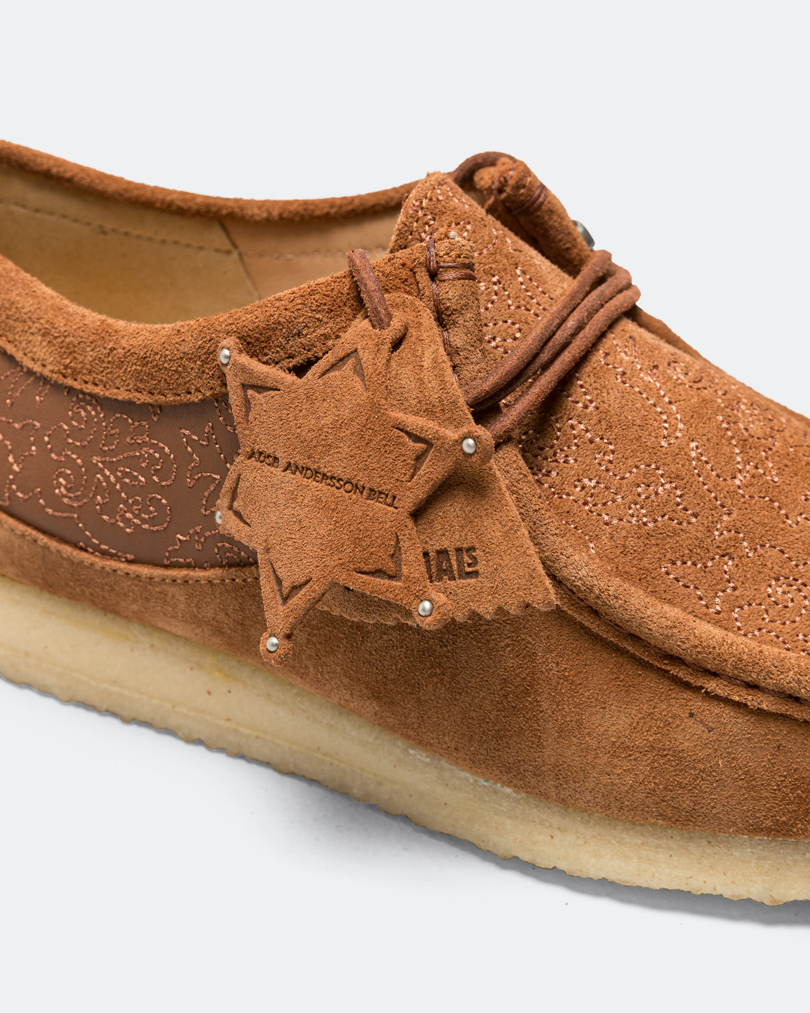 Clarks - Wallabee x Andersson Bell - Tan Embroidery - UP THERE
