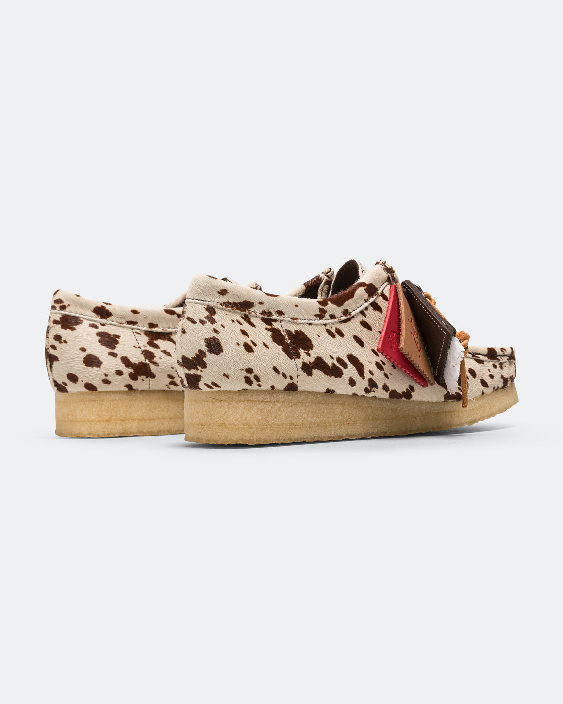 Clarks - Womens Wallabee - Brown Cow Print - UP THERE