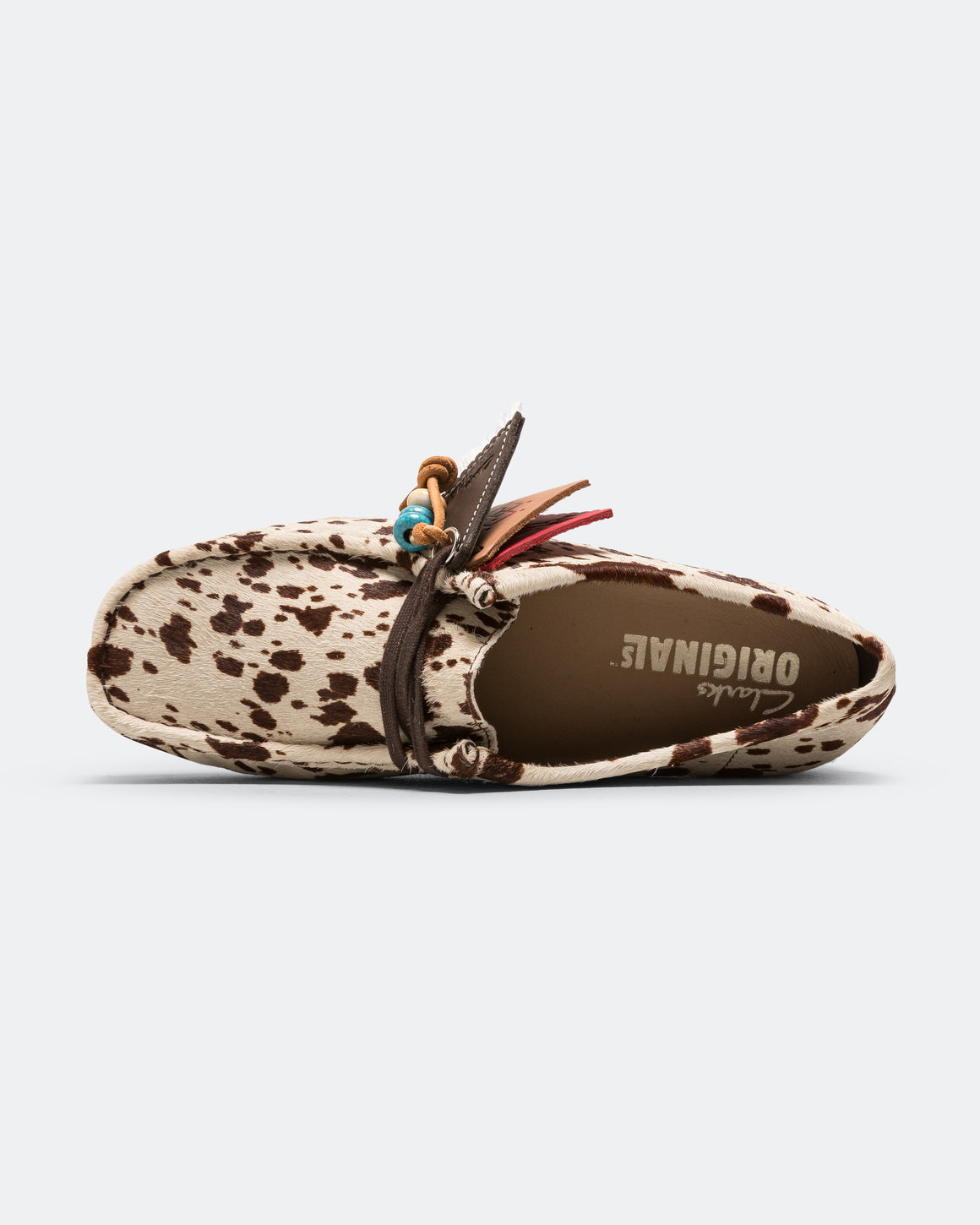 Clarks - Womens Wallabee - Brown Cow Print - UP THERE