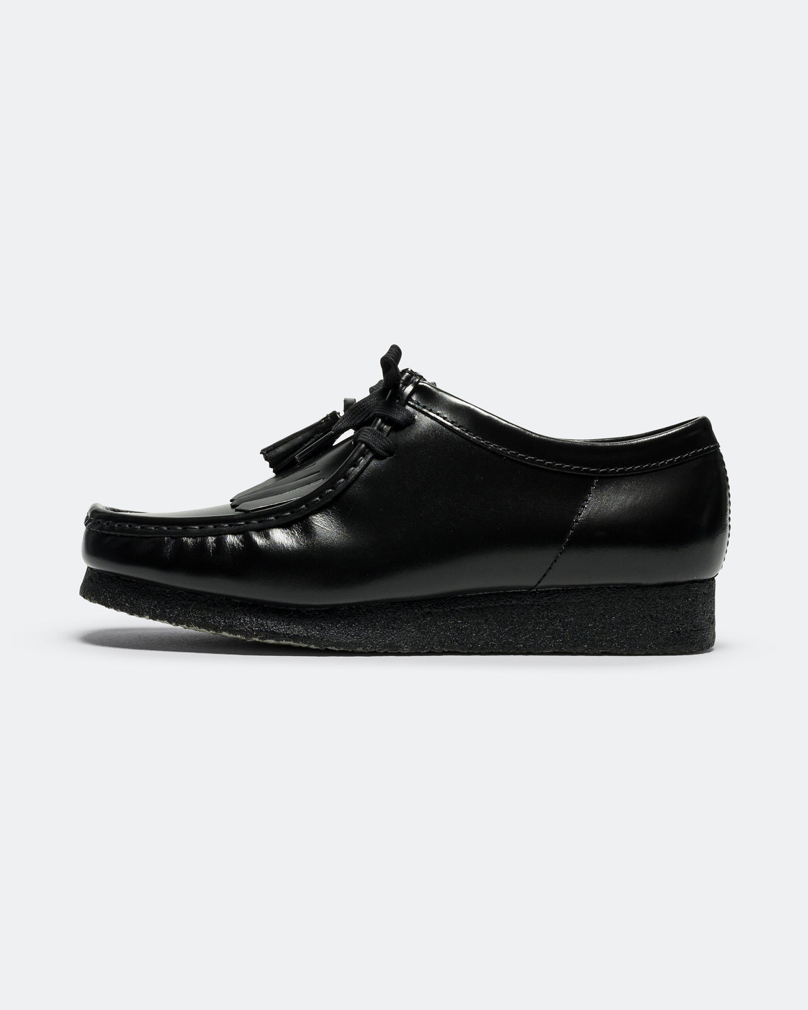 Clarks - Wallabee - Black HISHINE Leather - UP THERE