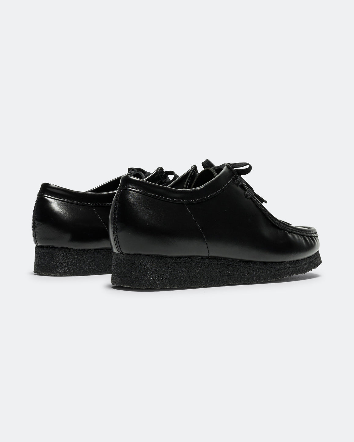Clarks - Wallabee - Black HISHINE Leather - UP THERE