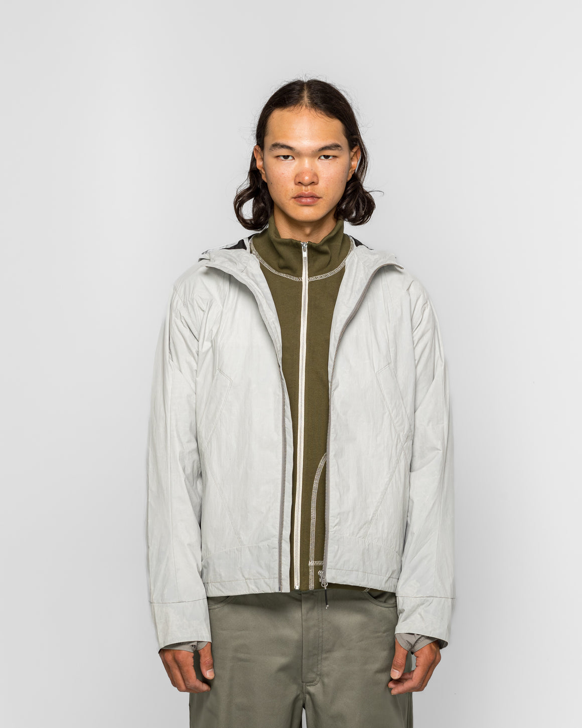Colin Meredith - Gasket Hooded Jacket - Chalk - UP THERE