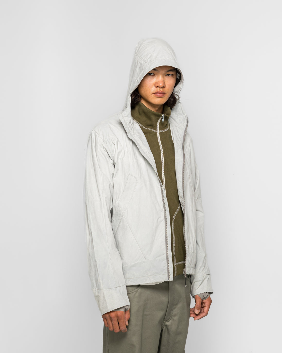 Colin Meredith - Gasket Hooded Jacket - Chalk - UP THERE