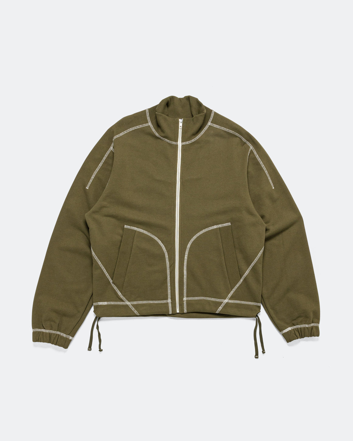 Colin Meredith - Knot Zip Sweater - Olive - UP THERE