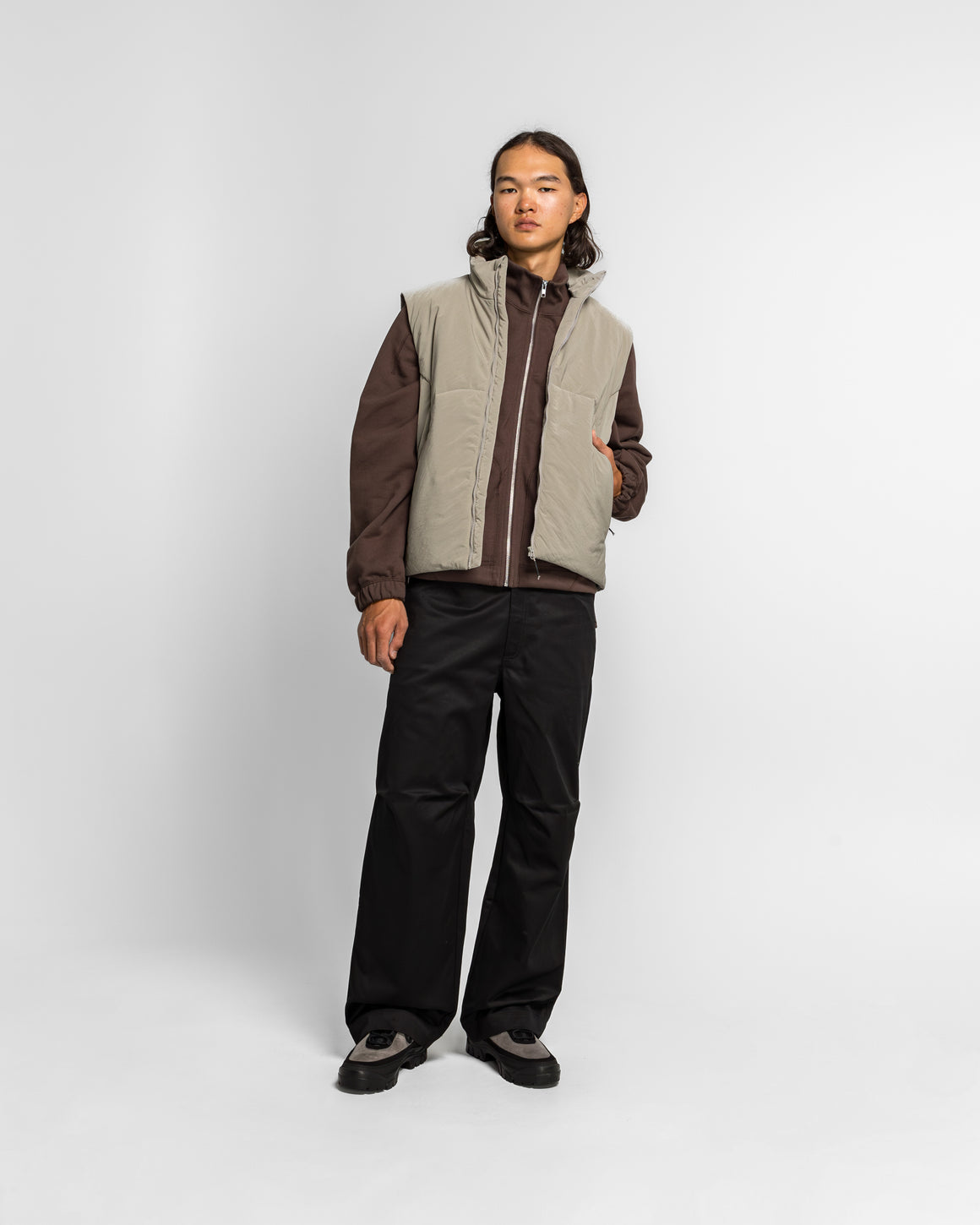 Colin Meredith - Stirrup Insulated Gilet - Almond Shell - UP THERE