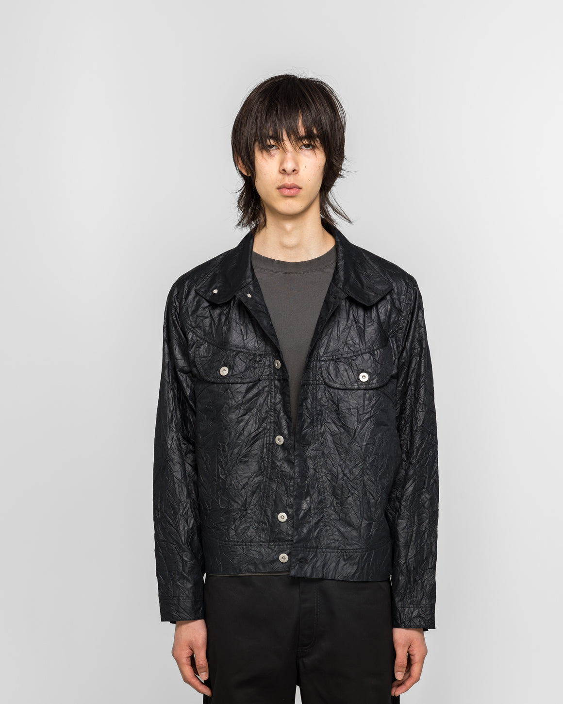 Colin Meredith - Wrinkle Welder Button Jacket - Black - UP THERE