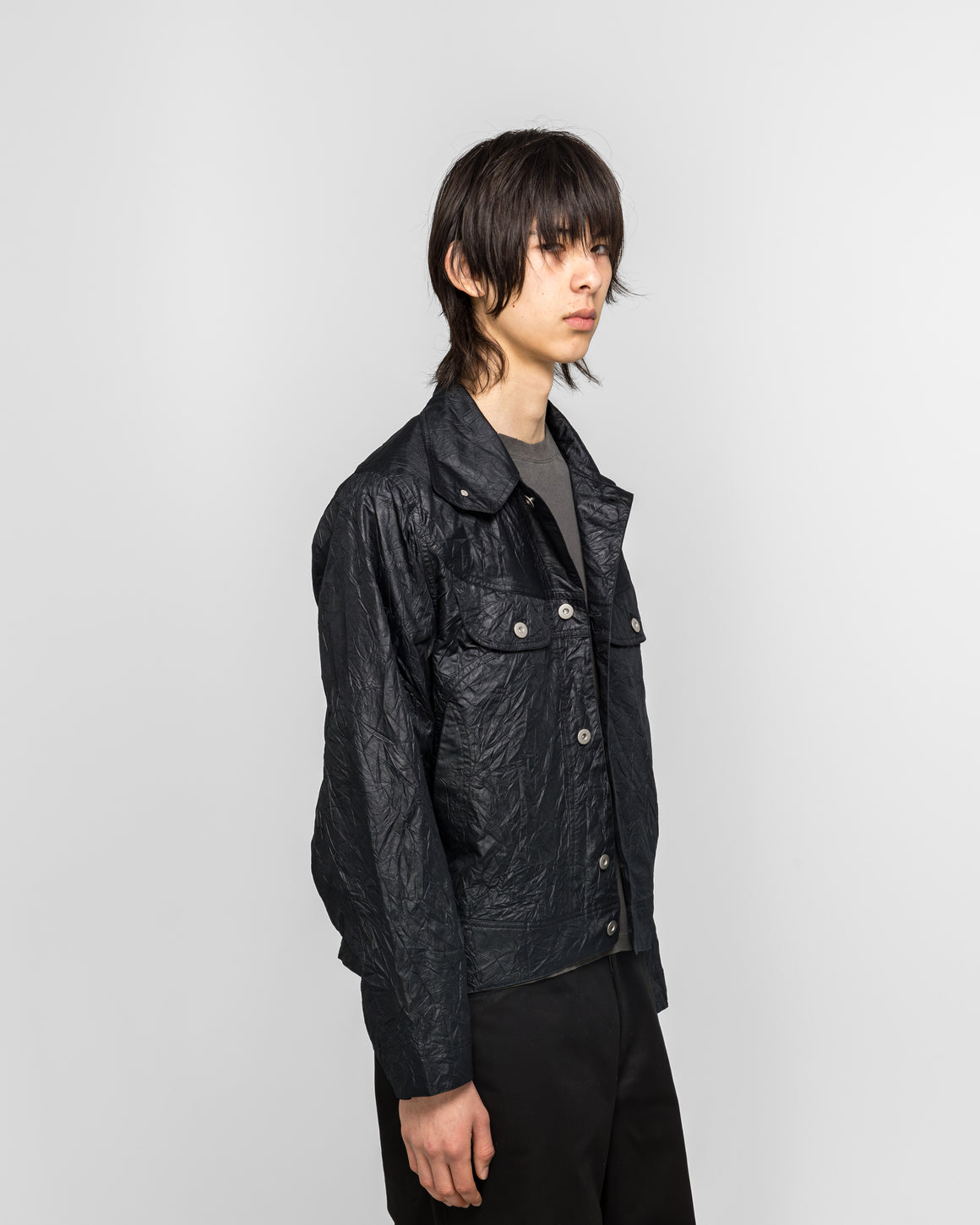 Colin Meredith - Wrinkle Welder Button Jacket - Black - UP THERE