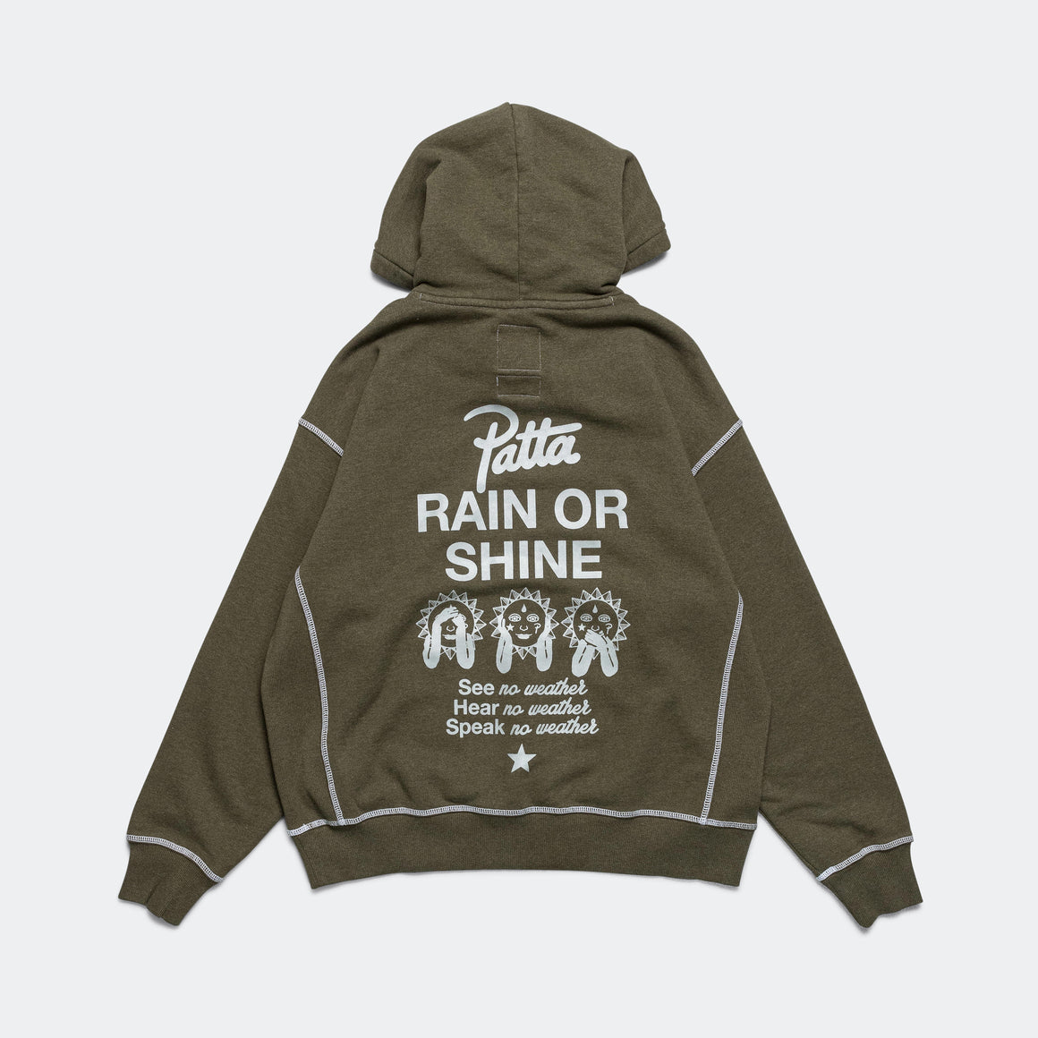 Converse - Rain or Shine Hoodie x Patta - Utility Green Heather - UP THERE