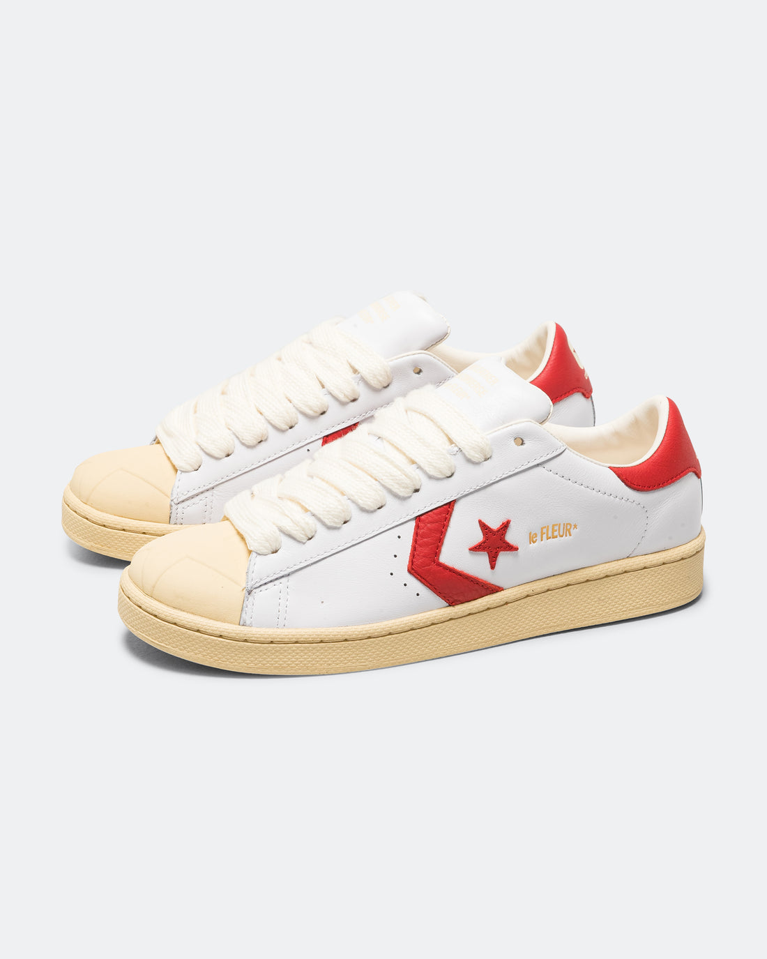 1908 Pro Leather FS Low - White/Molten Lava-Banana Crepe