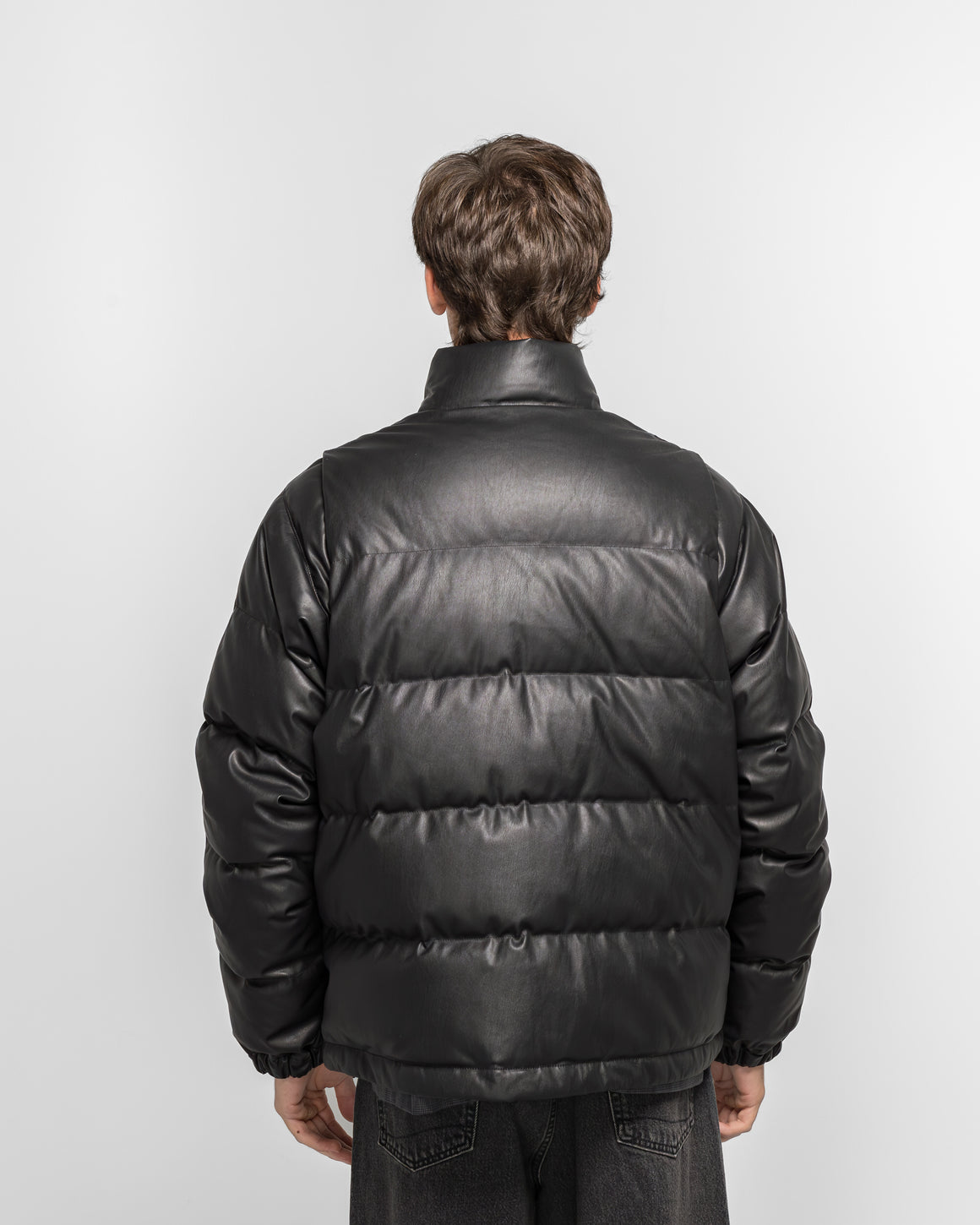 Daiwa Pier39 - Tech 2WAY Leather Like Down Jacket - Black - UP THERE