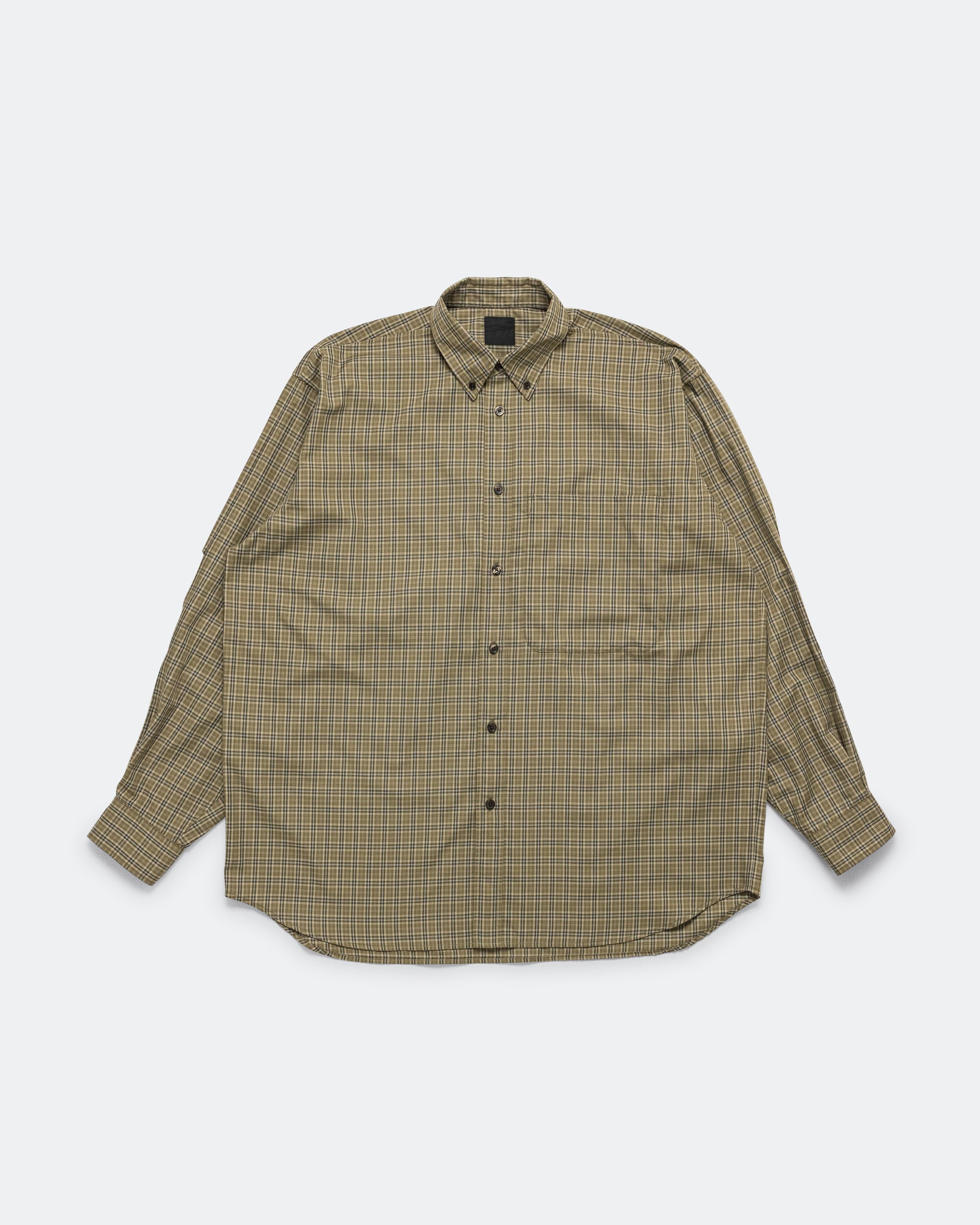 Daiwa Pier39 - Tech Button Down Shirt LS Plaid - Sage Gray | UP THERE