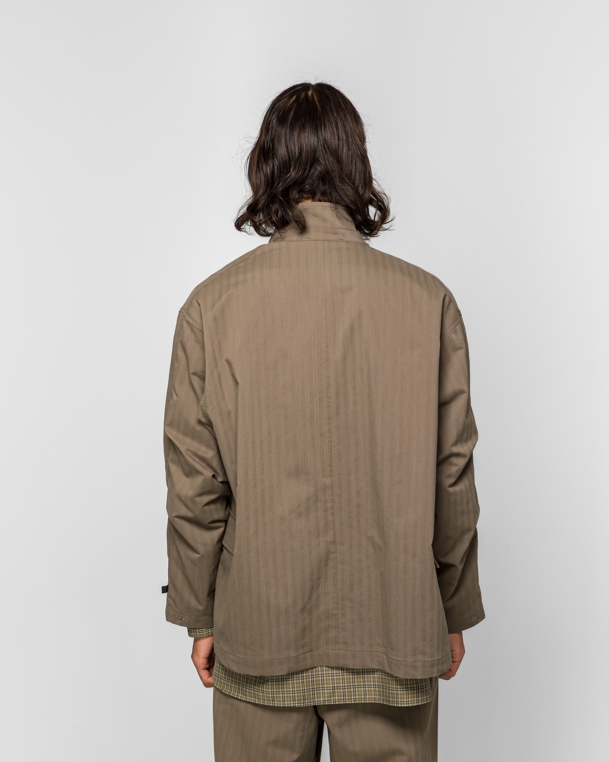 ジャケット・アウター DAIWA PIER39 TECH LOOSE FLEECE 2B JACKET Daiwa Pier39 - Tech Loose 2B Jacket Herringbone - Sage Gray | UP THERE
