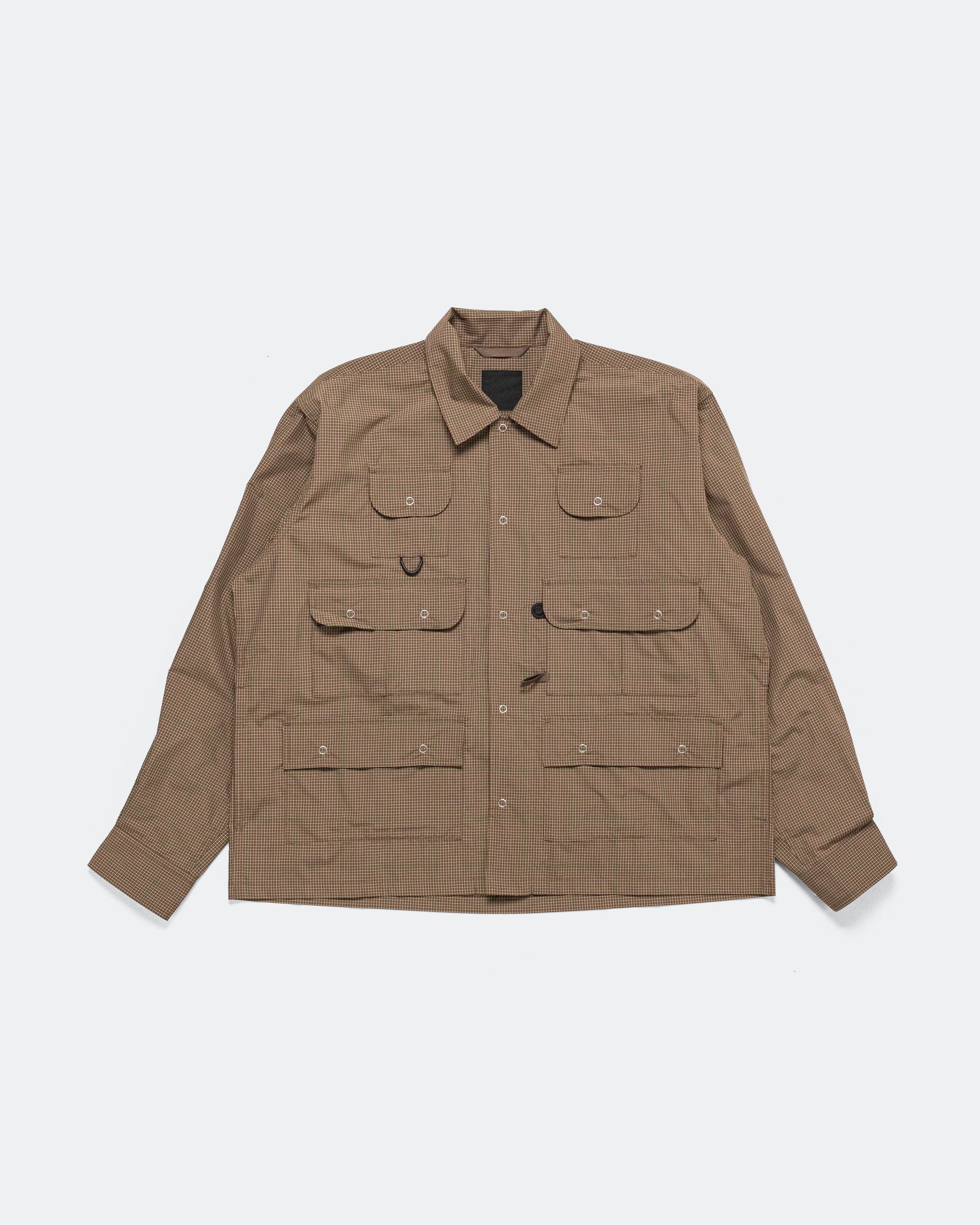Daiwa Pier39 - Tech Multi Fishing Pocket Shirt LS - Brown Gray