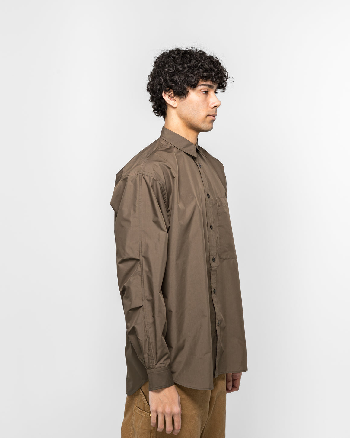 Daiwa Pier39 - Tech REGULARSHIRT L/S - Brown Khaki - UP THERE