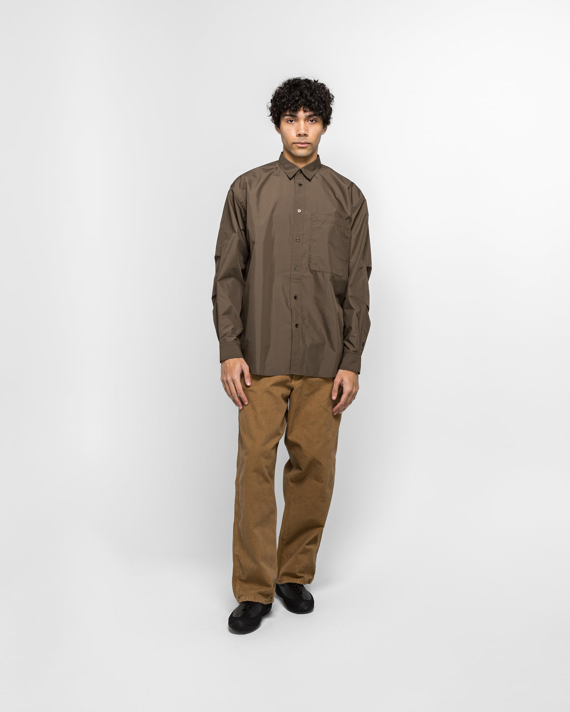 Daiwa Pier39 - Tech REGULARSHIRT L/S - Brown Khaki - UP THERE