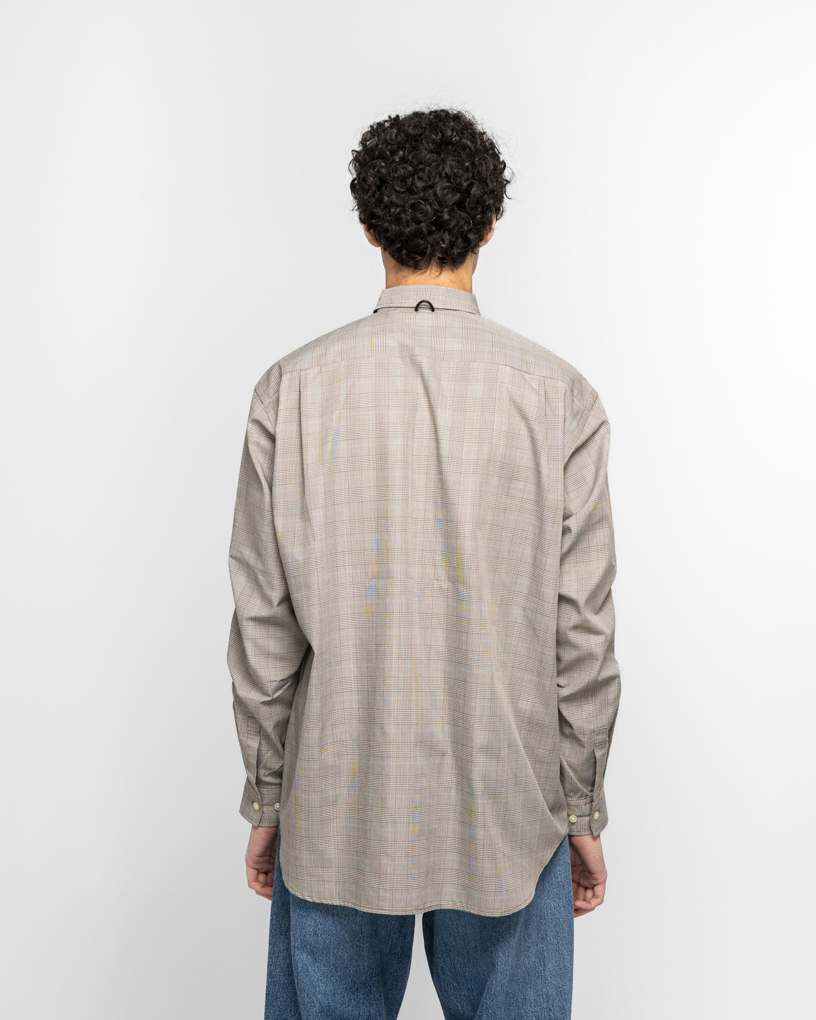 Daiwa Pier39 - Tech REGULARSHIRT L/S - Glen Check Beige - UP THERE
