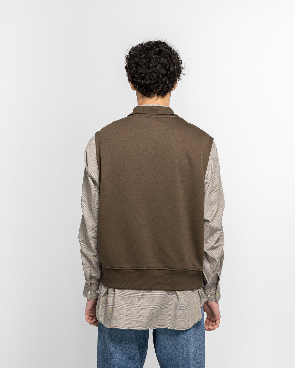 Daiwa Pier39 - Tech Sweat Zip Vest Pullover - Brown Khaki - UP THERE