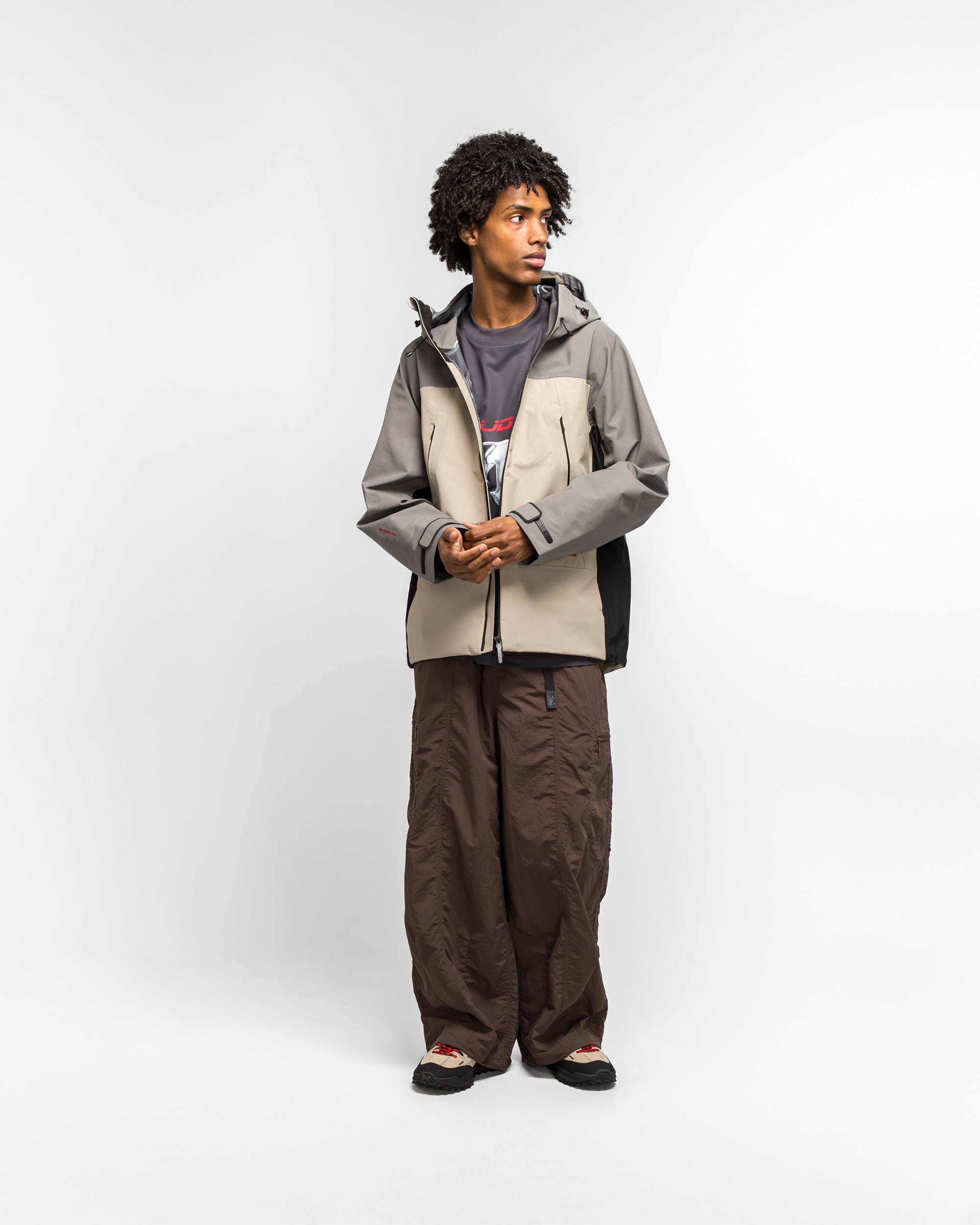 Descente - Hardshell Jacket x JJJJound - Vintage Khaki | UP THERE