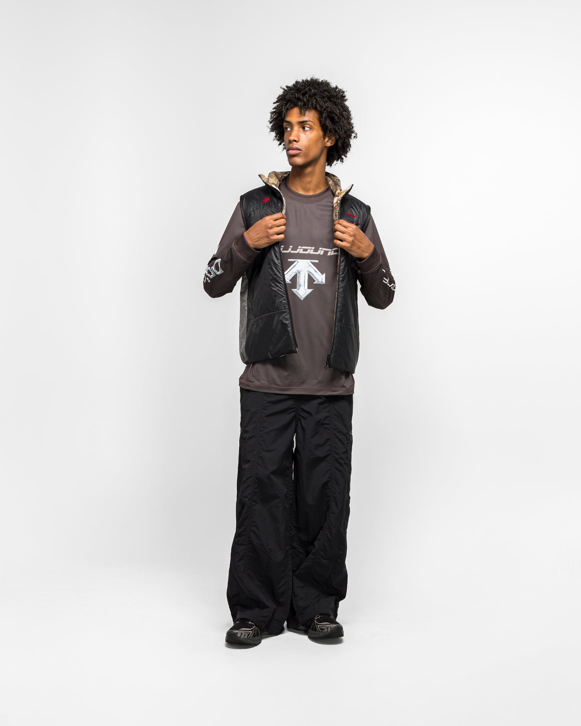 Descente - Reversible Vest x JJJJound - Black - UP THERE