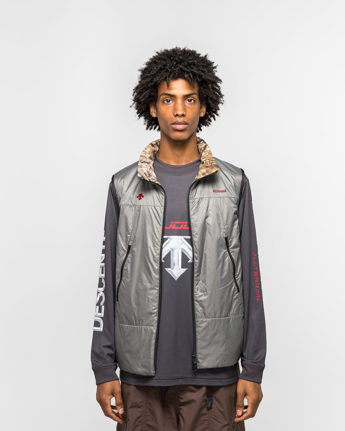 Descente - Reversible Vest x JJJJound - Gargoyle - UP THERE