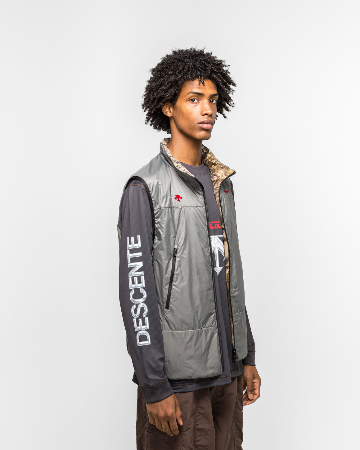 Descente - Reversible Vest x JJJJound - Gargoyle - UP THERE